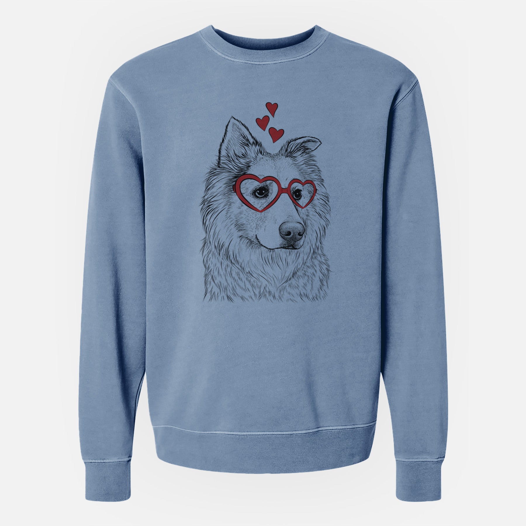 Valentine Penny the Chow Mix - Unisex Pigment Dyed Crew Sweatshirt