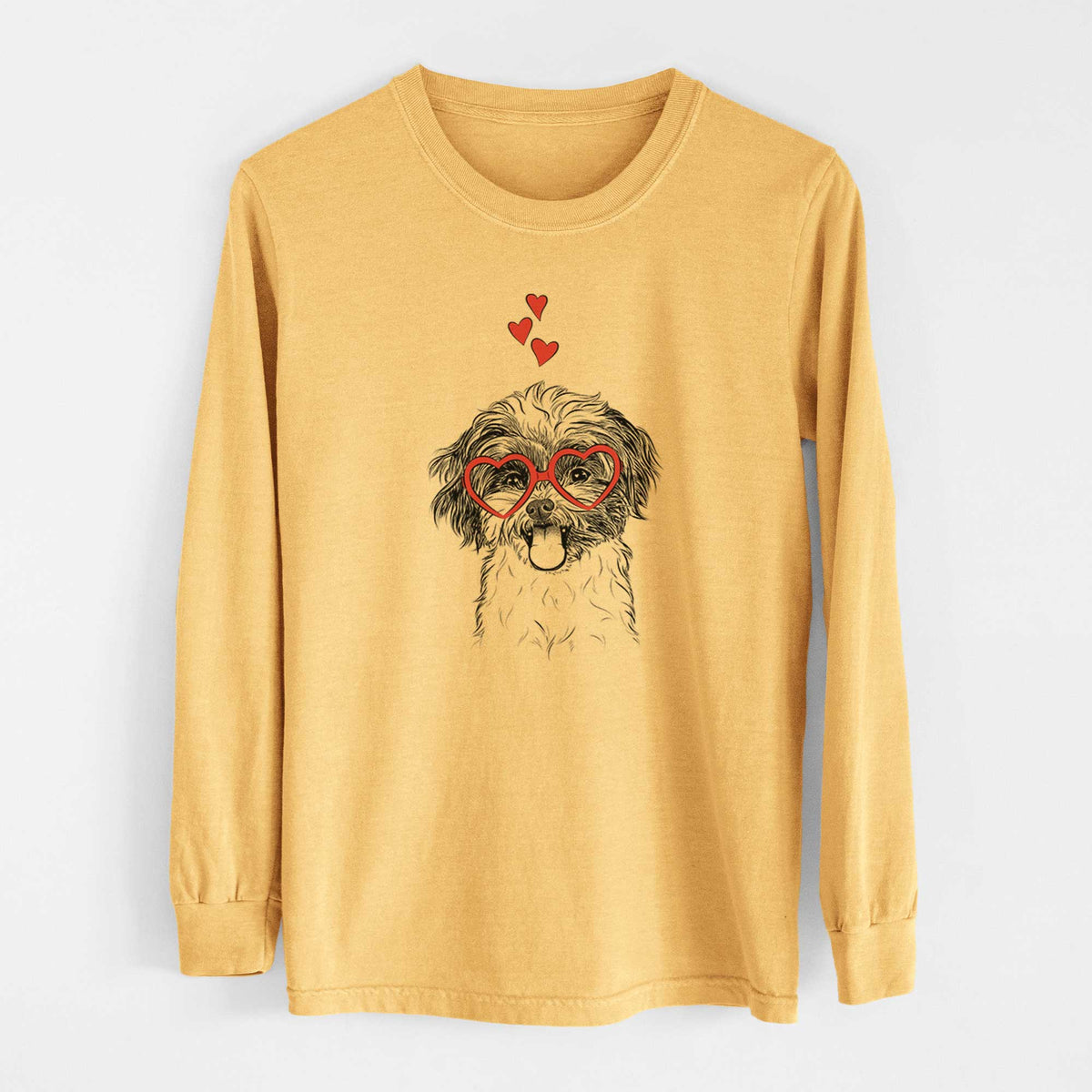 Valentine Pepper the Shihpoo - Heavyweight 100% Cotton Long Sleeve