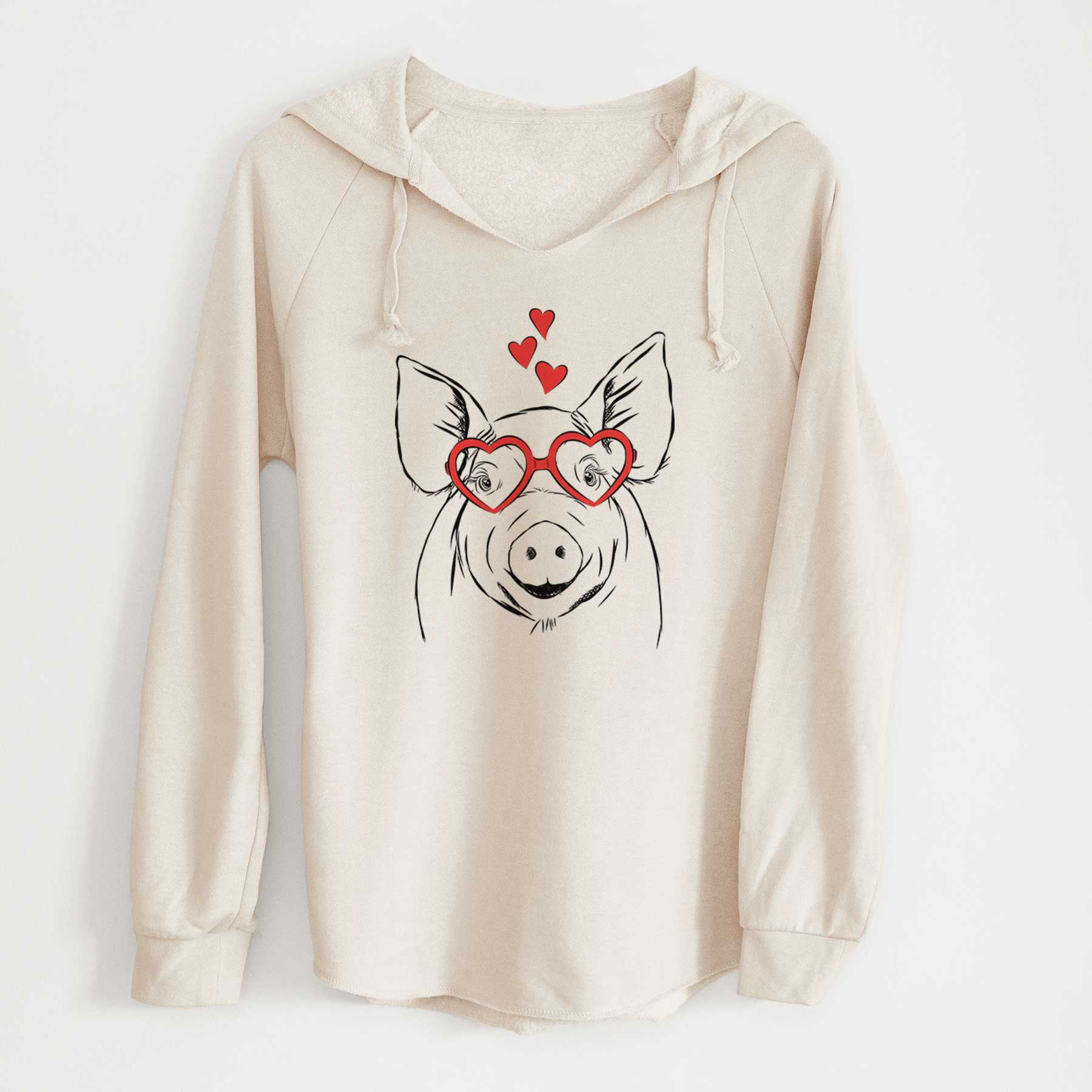 Valentine Perry the Pig - Cali Wave Hooded Sweatshirt