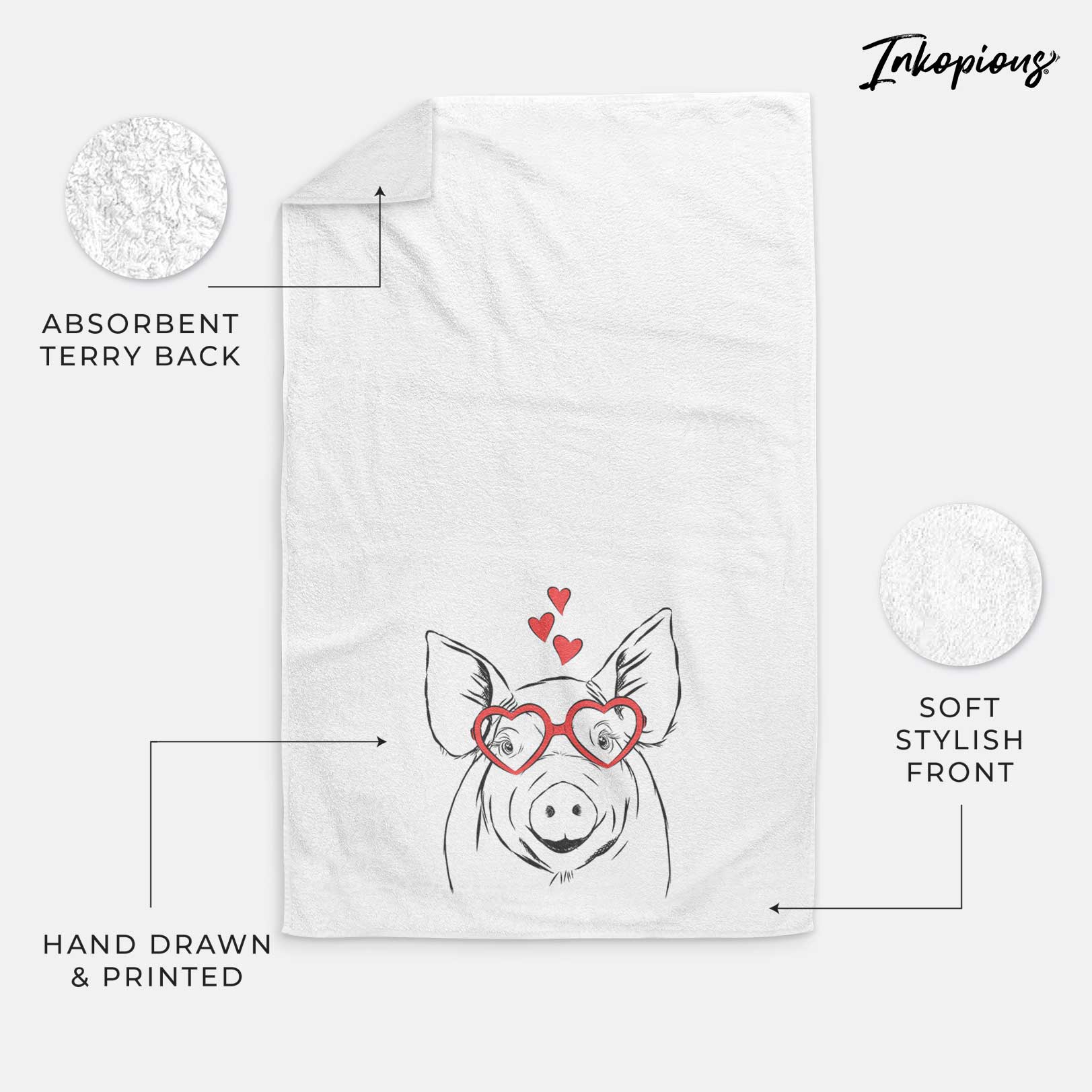 Perry the Pig Decorative Hand Towel