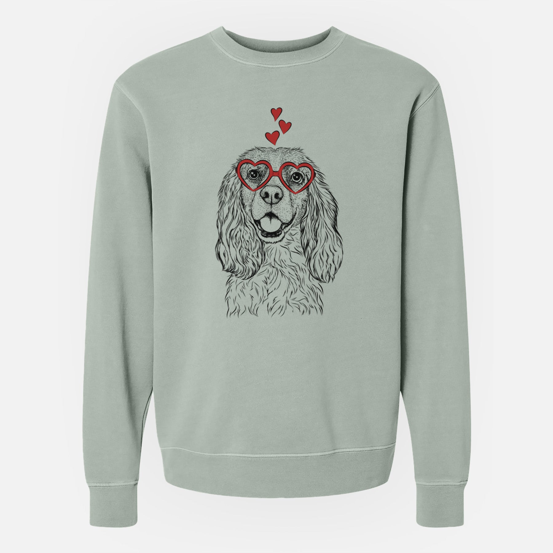 Valentine Perry the Cockalier - Unisex Pigment Dyed Crew Sweatshirt