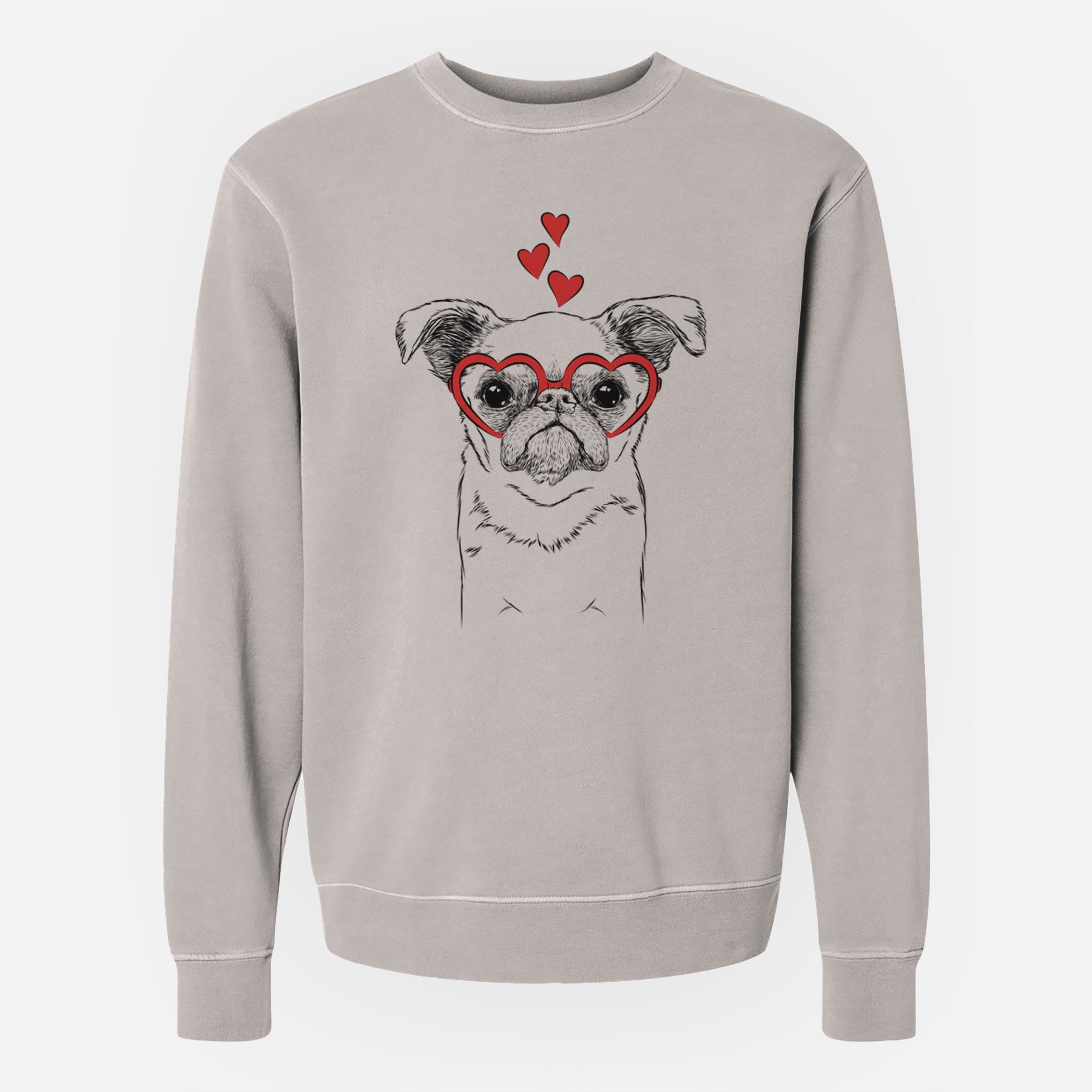 Valentine Petit Penny the Brussels Griffon - Unisex Pigment Dyed Crew Sweatshirt