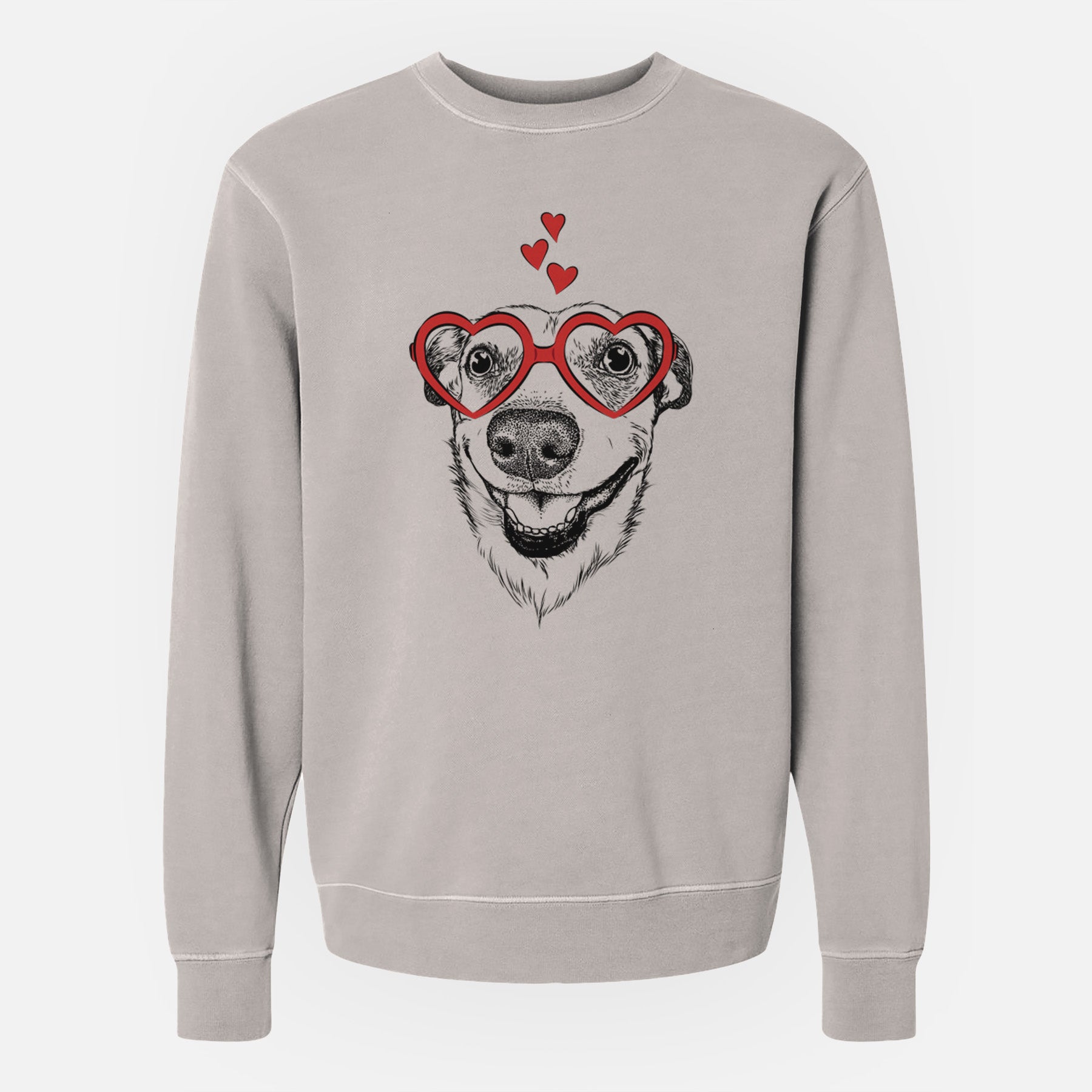 Valentine Petrah the Staffy Mix - Unisex Pigment Dyed Crew Sweatshirt