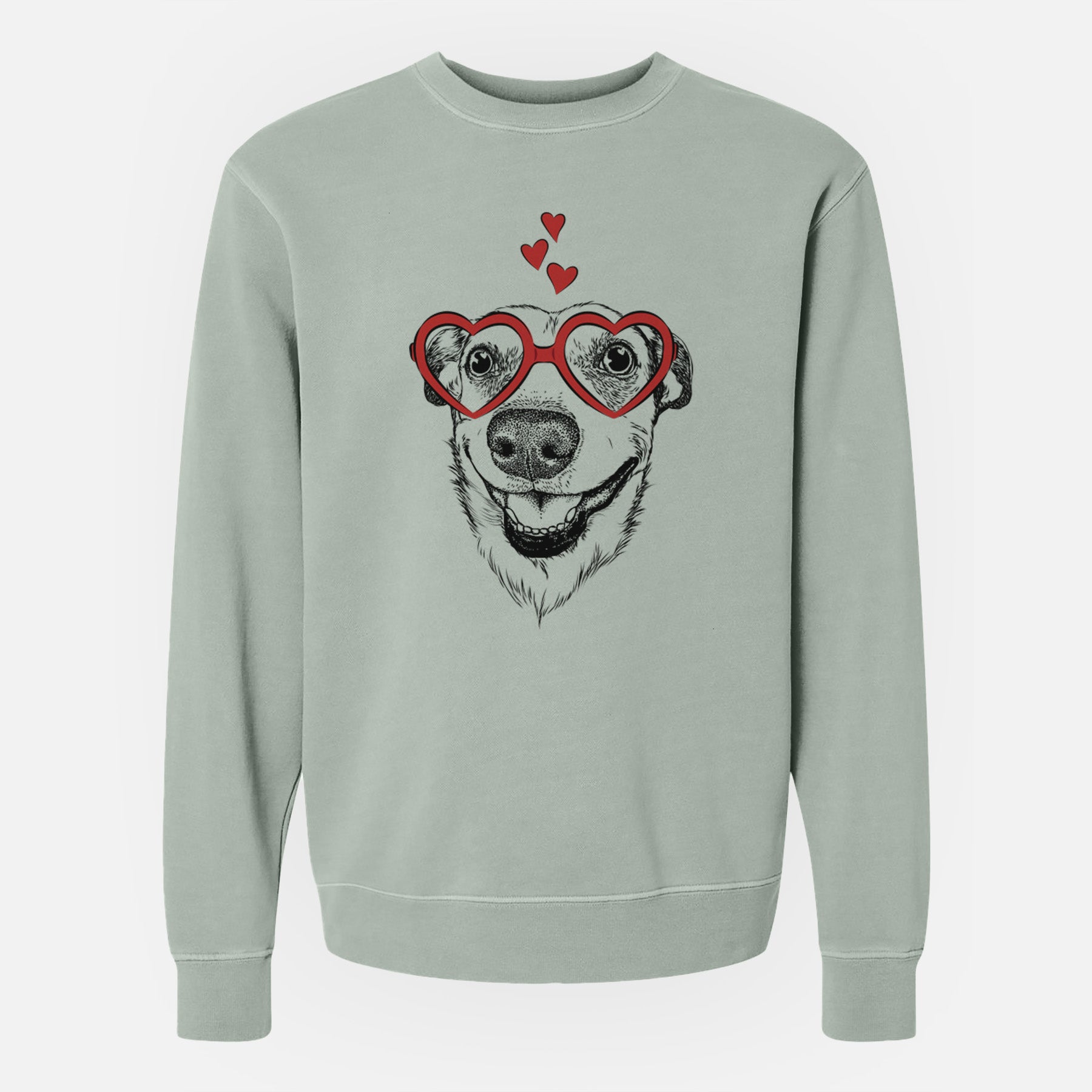 Valentine Petrah the Staffy Mix - Unisex Pigment Dyed Crew Sweatshirt