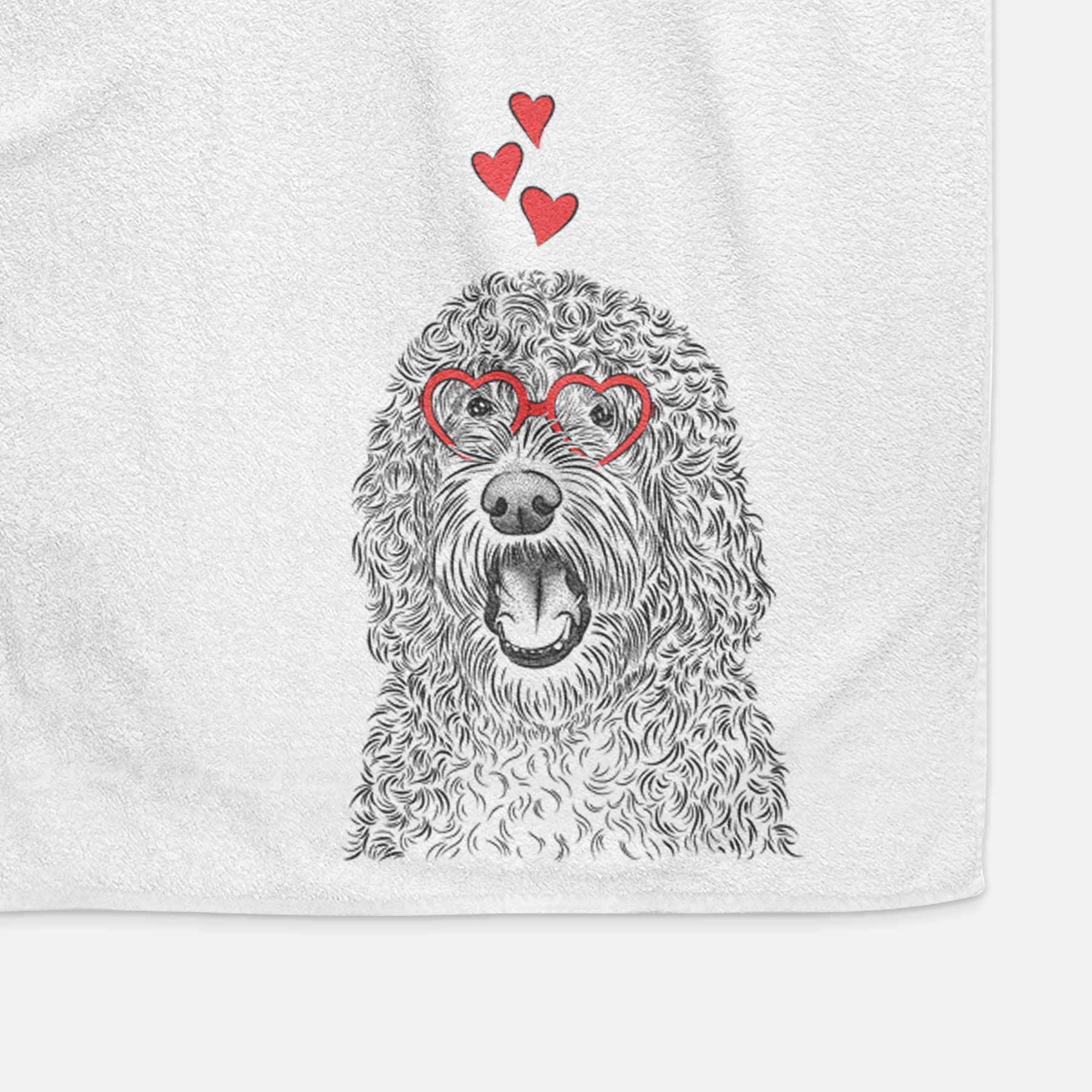 Phillip the Portuguese Water Dog Decorative Hand Towel