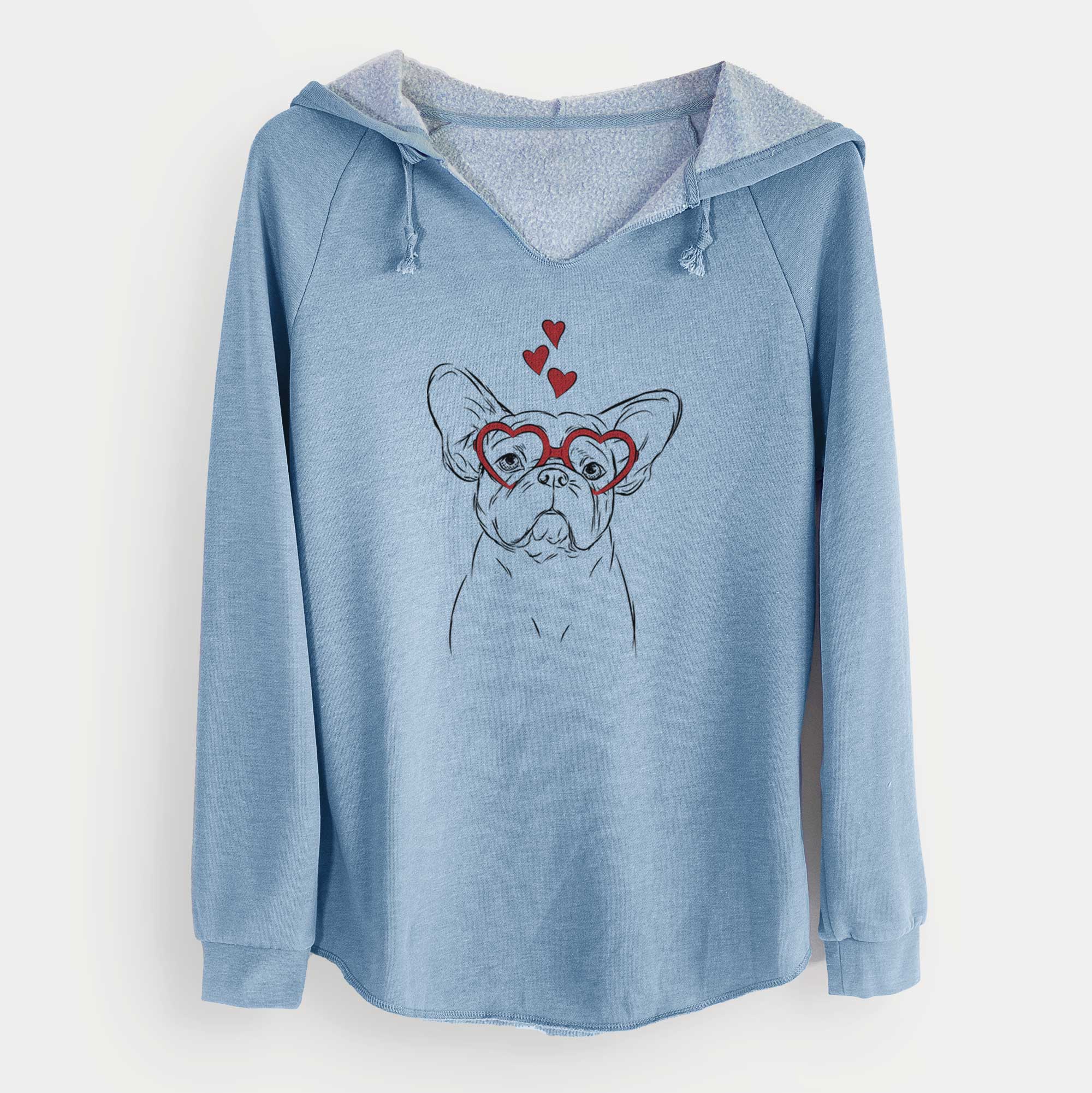 Valentine Pierre the French Bulldog - Cali Wave Hooded Sweatshirt