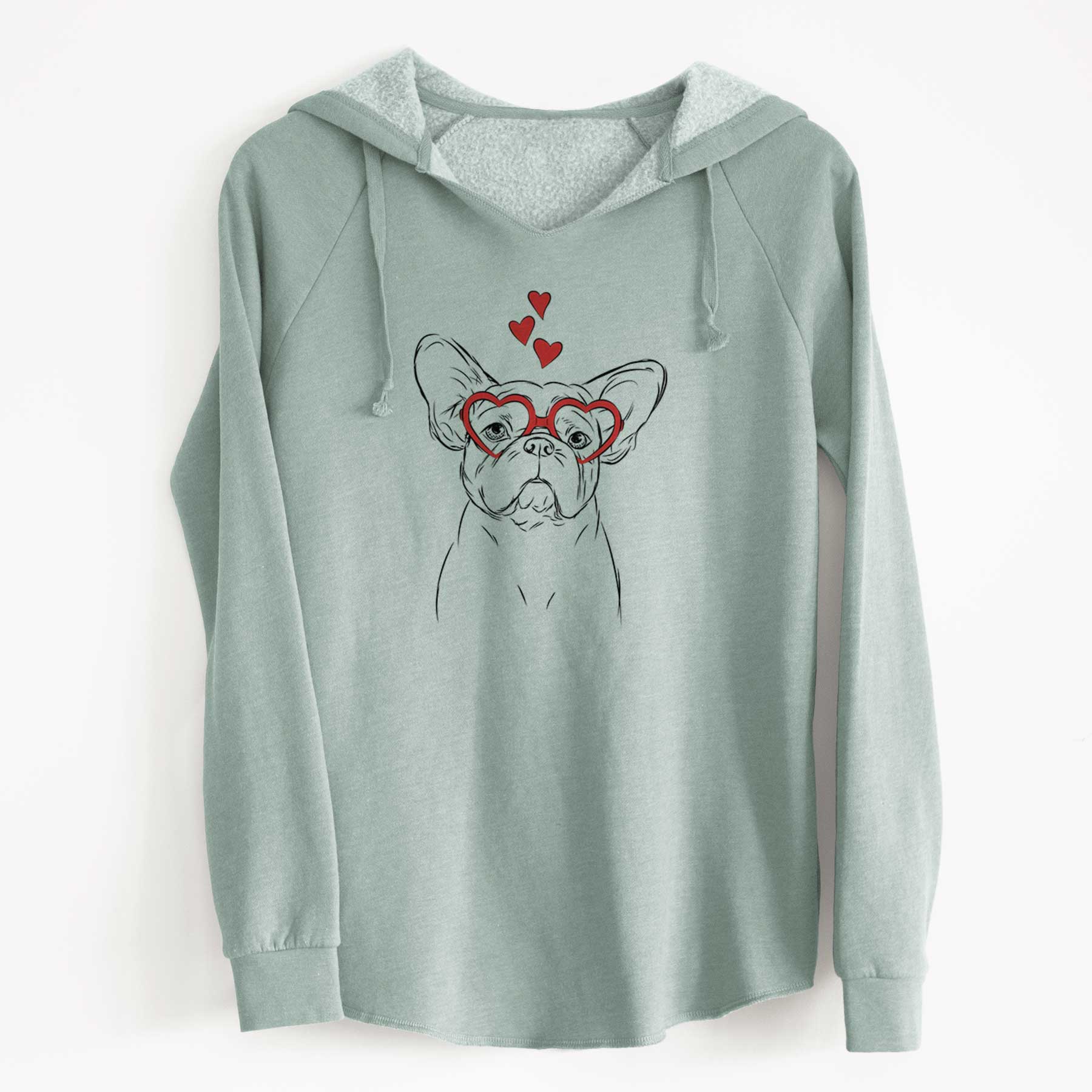 Valentine Pierre the French Bulldog - Cali Wave Hooded Sweatshirt