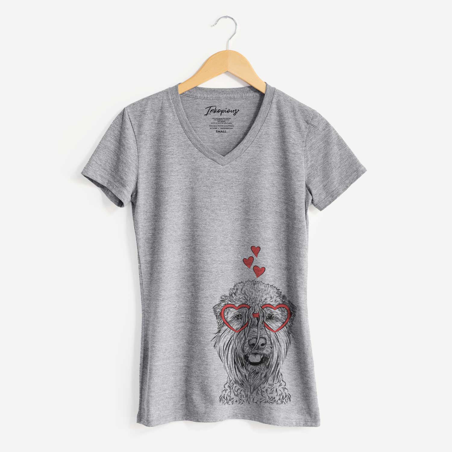 Valentine Pierre the Soft Coated Wheaten Terrier - Women's V-neck Shirt