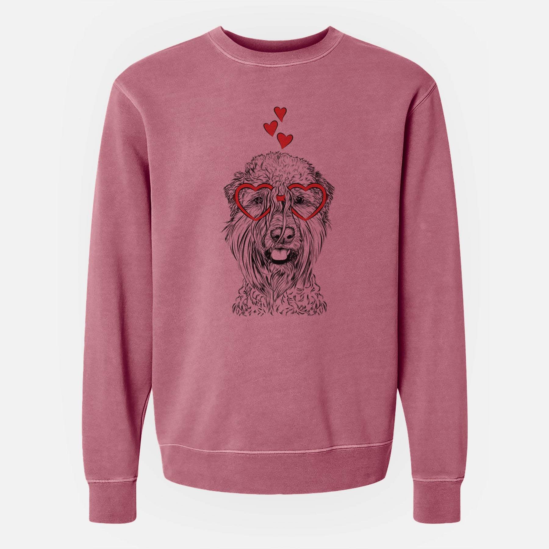 Valentine Pierre the Soft Coated Wheaten Terrier - Unisex Pigment Dyed Crew Sweatshirt