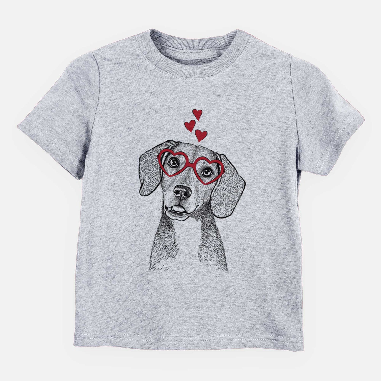 Valentine Piggy the Beagle Mix - Kids/Youth/Toddler Shirt