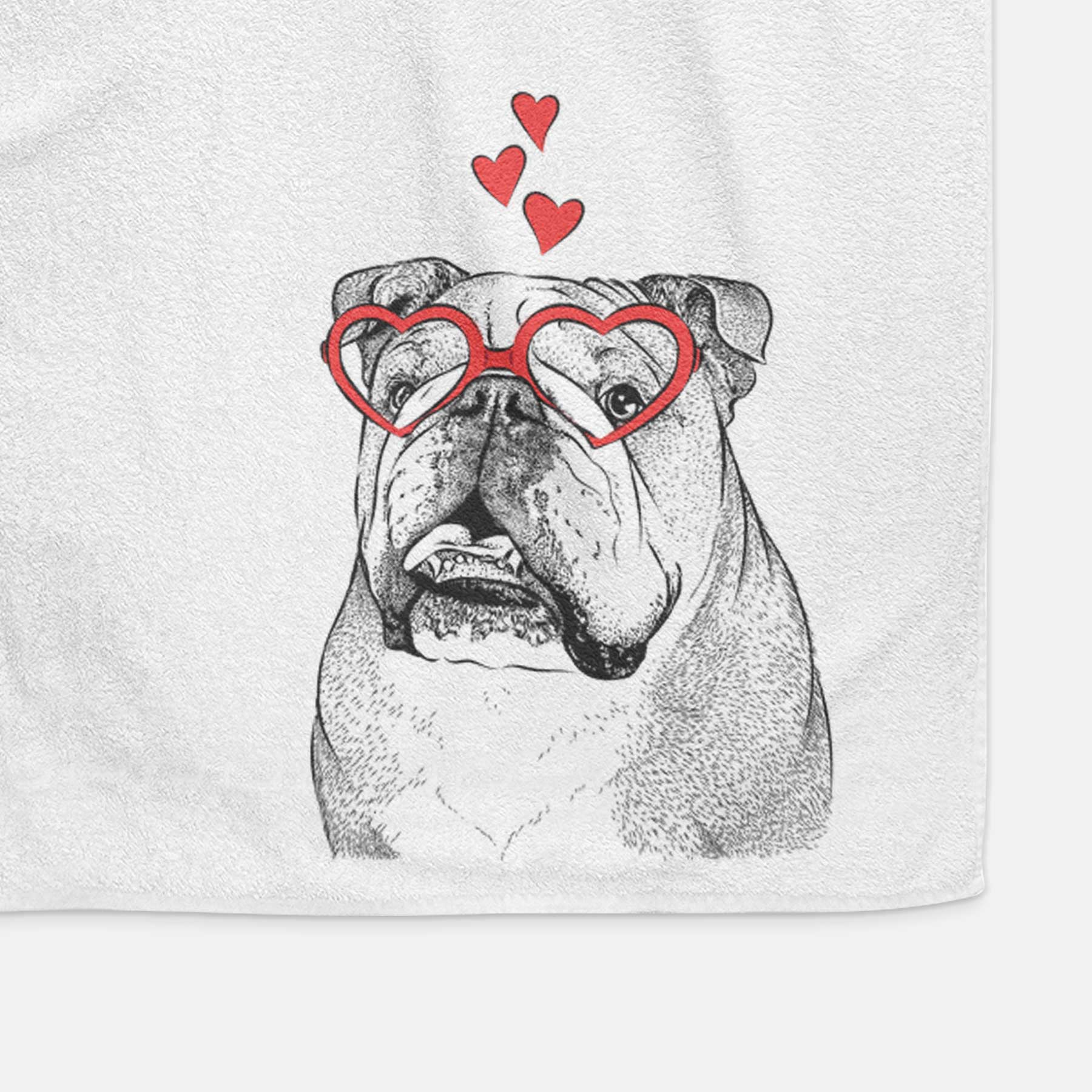 Piggy the English Bulldog Decorative Hand Towel