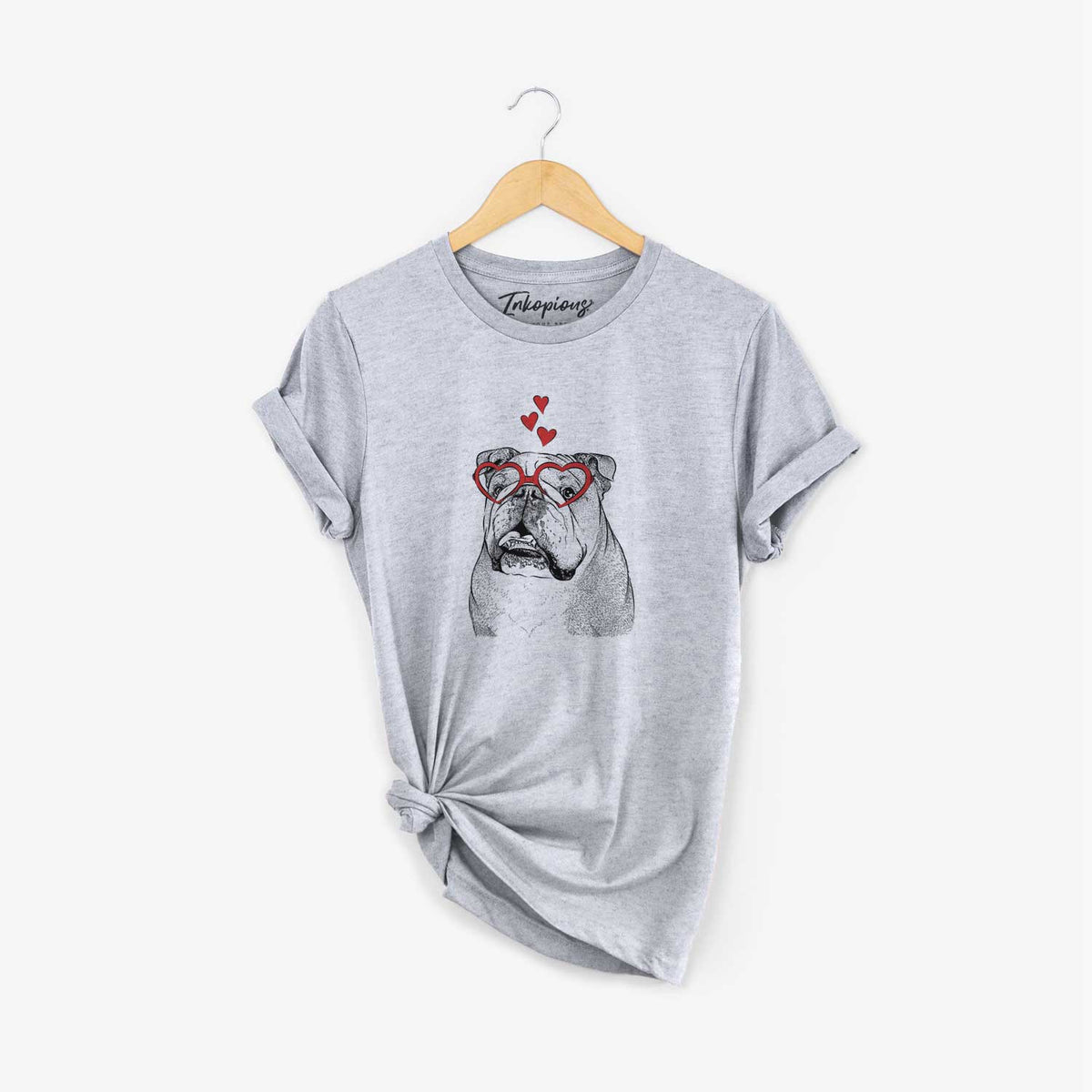 Valentine Piggy the English Bulldog - Unisex Crewneck