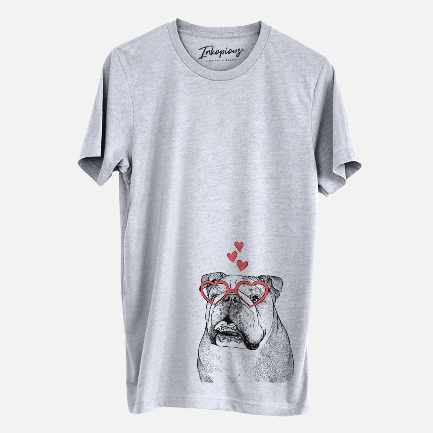 Valentine Piggy the English Bulldog - Unisex Crewneck