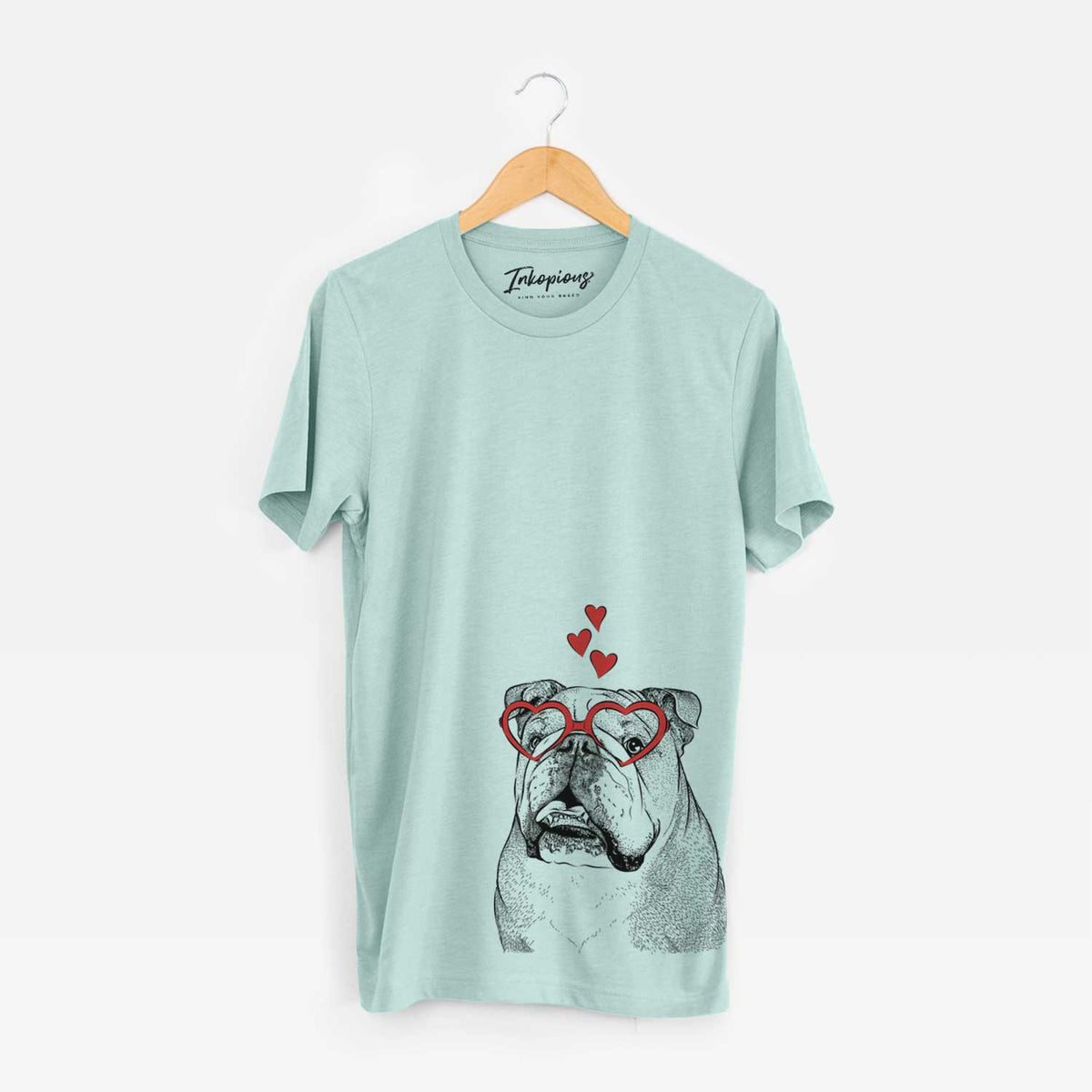 Valentine Piggy the English Bulldog - Unisex Crewneck