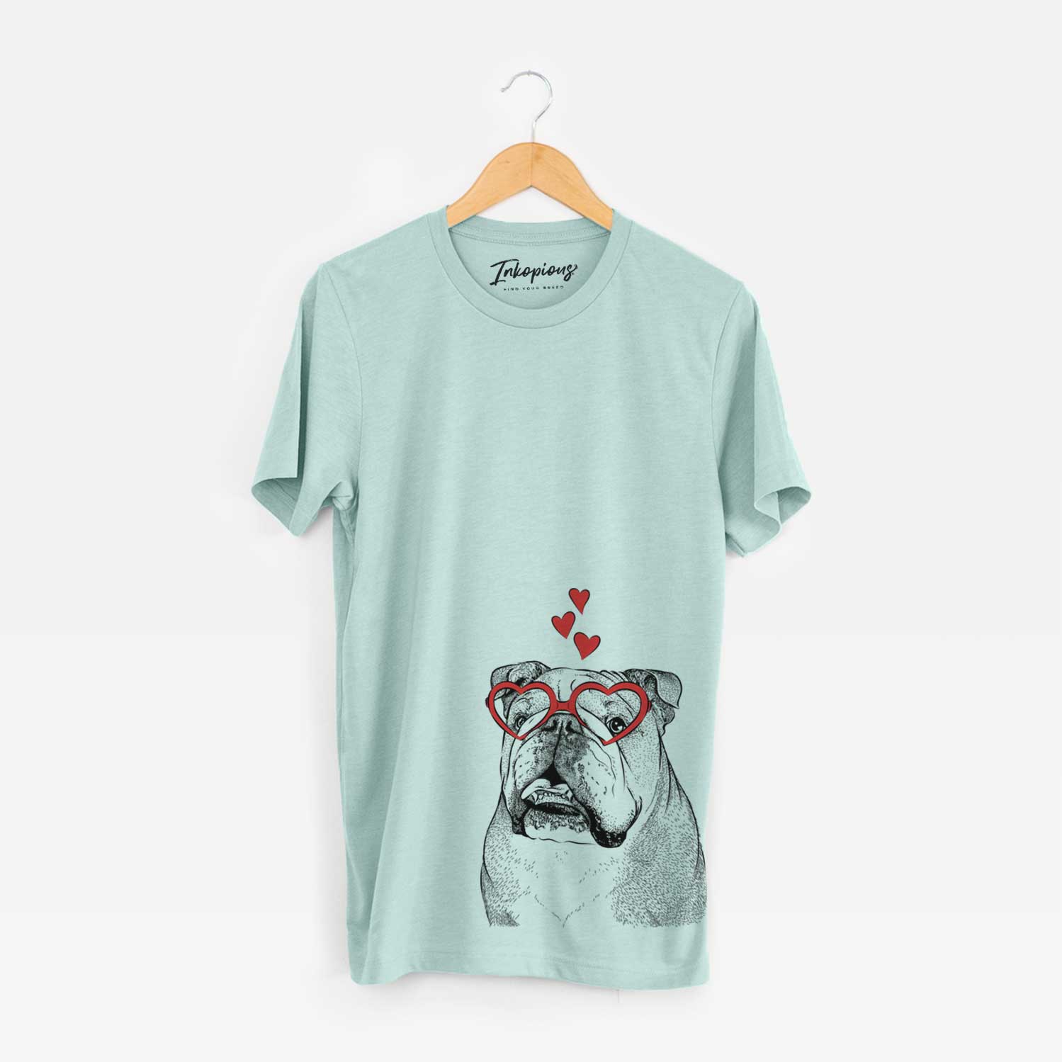 Valentine Piggy the English Bulldog - Unisex Crewneck