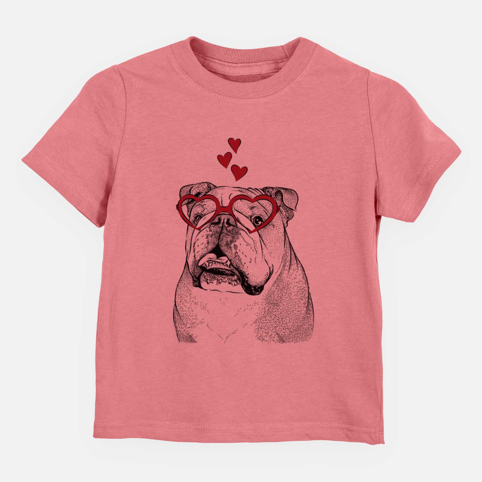 Valentine Piggy the English Bulldog - Kids/Youth/Toddler Shirt