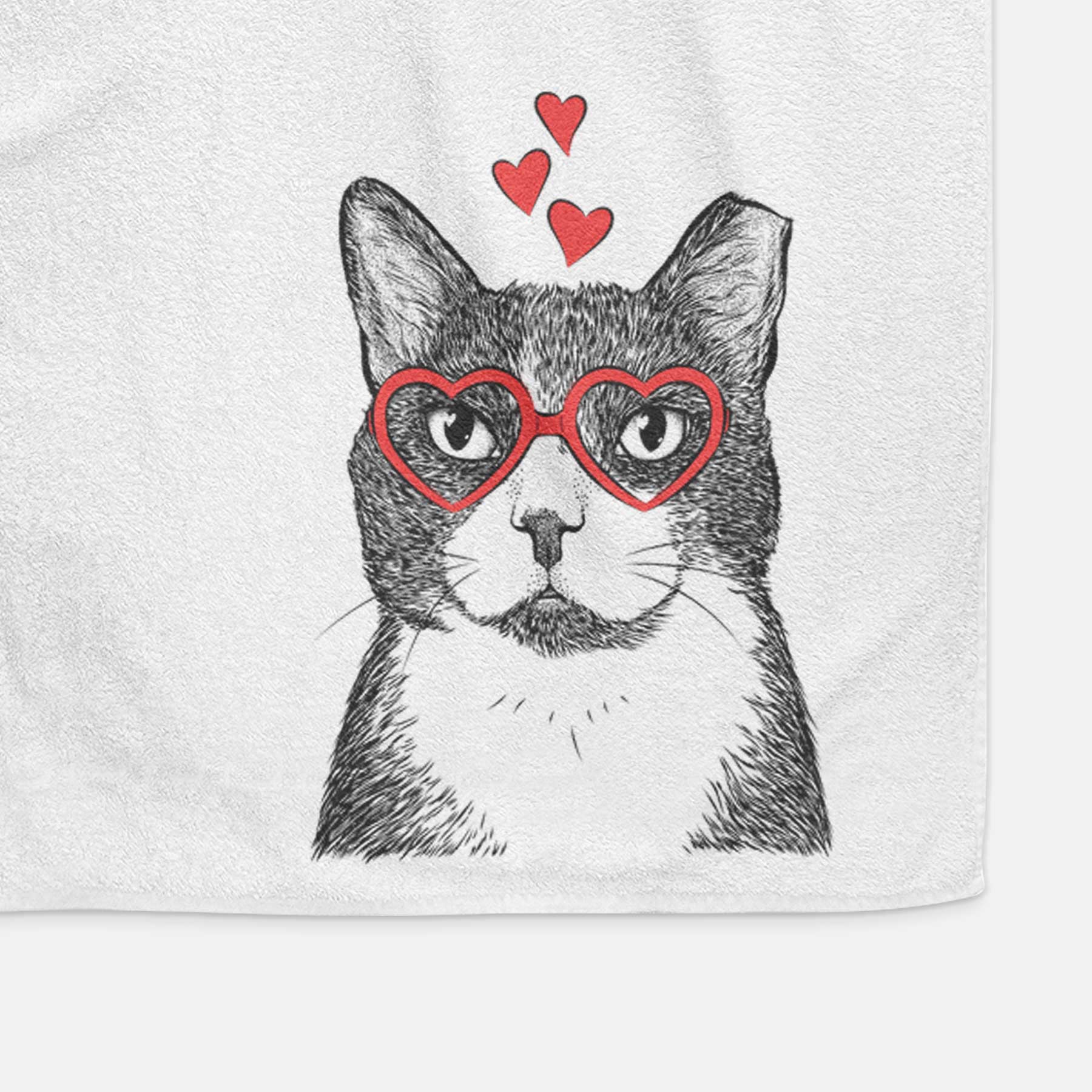 Pinky the Tuxedo Cat Decorative Hand Towel