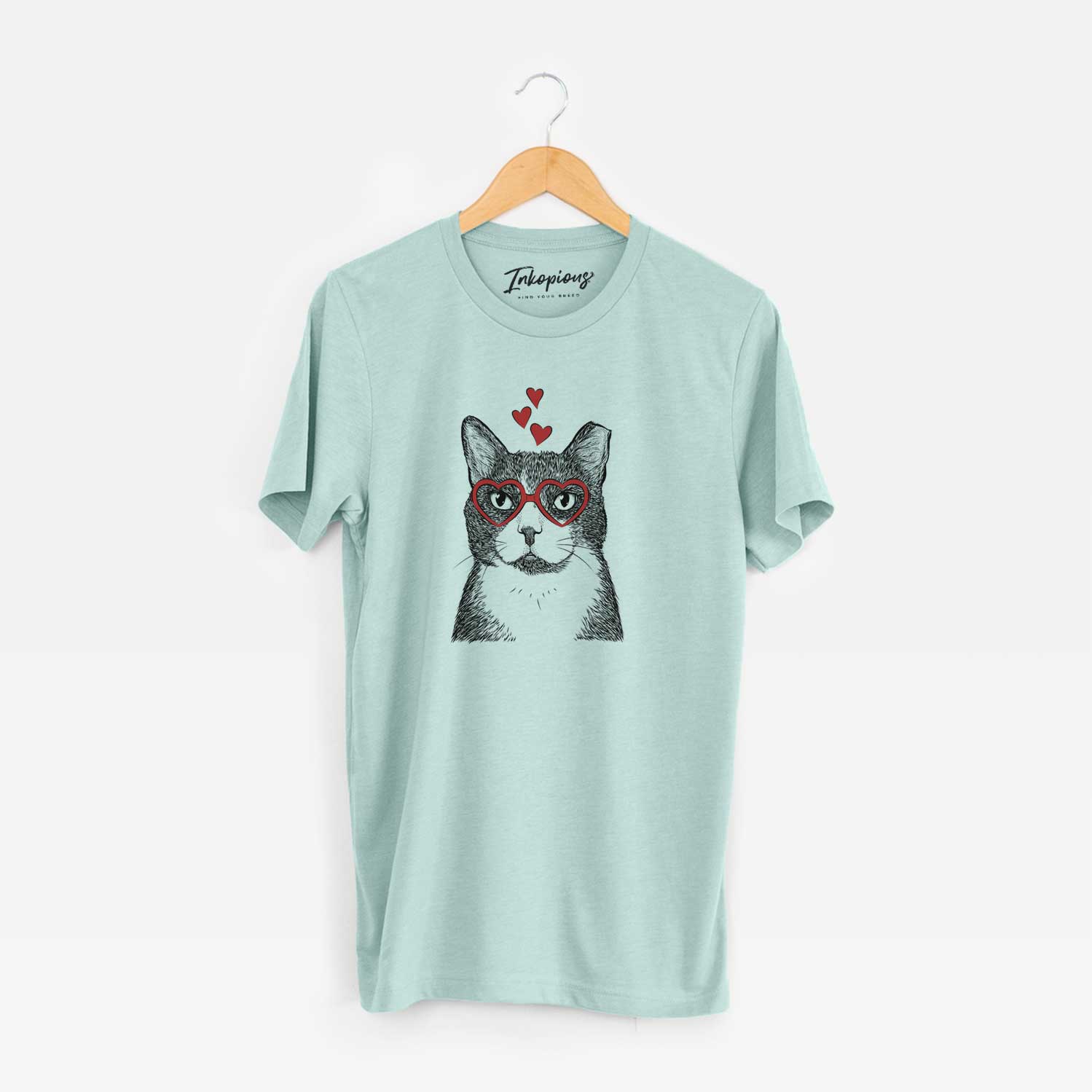 Valentine Pinky the Tuxedo Cat - Unisex Crewneck