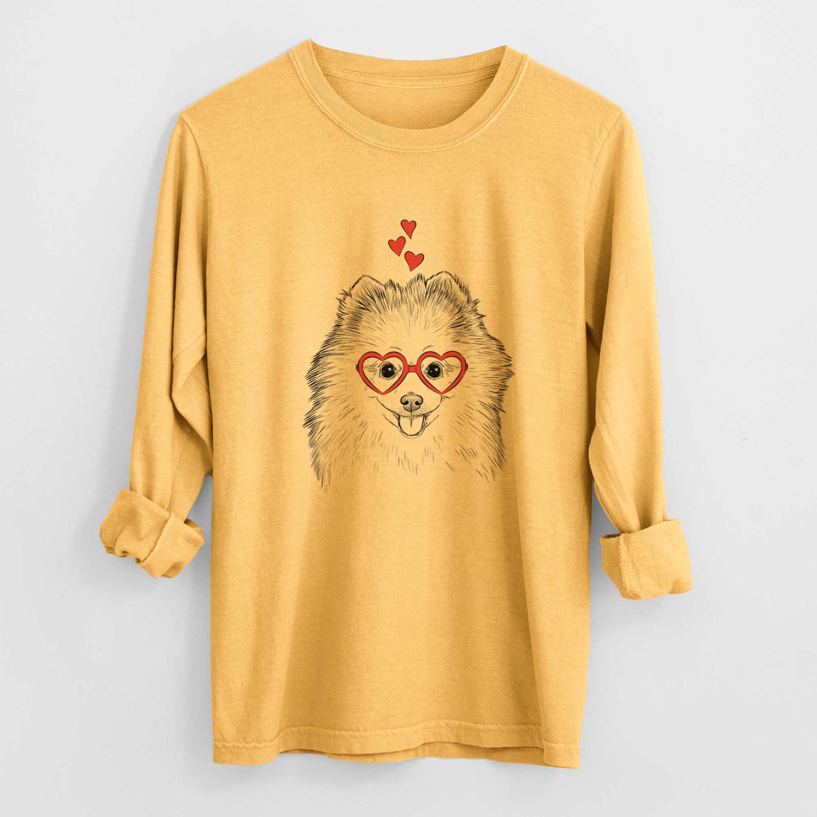 Valentine Piper Jo the Pomeranian - Heavyweight 100% Cotton Long Sleeve