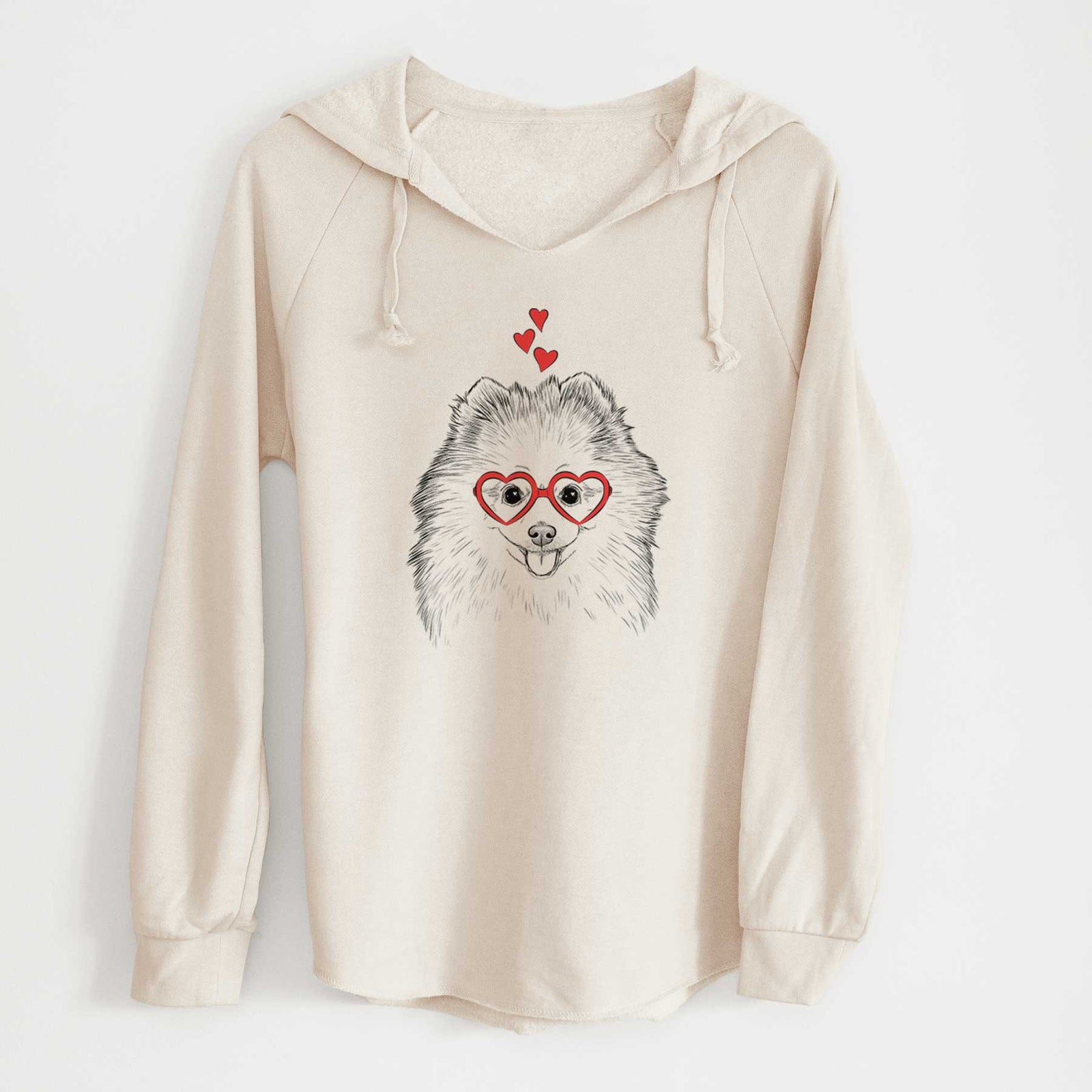Valentine Piper Jo the Pomeranian - Cali Wave Hooded Sweatshirt