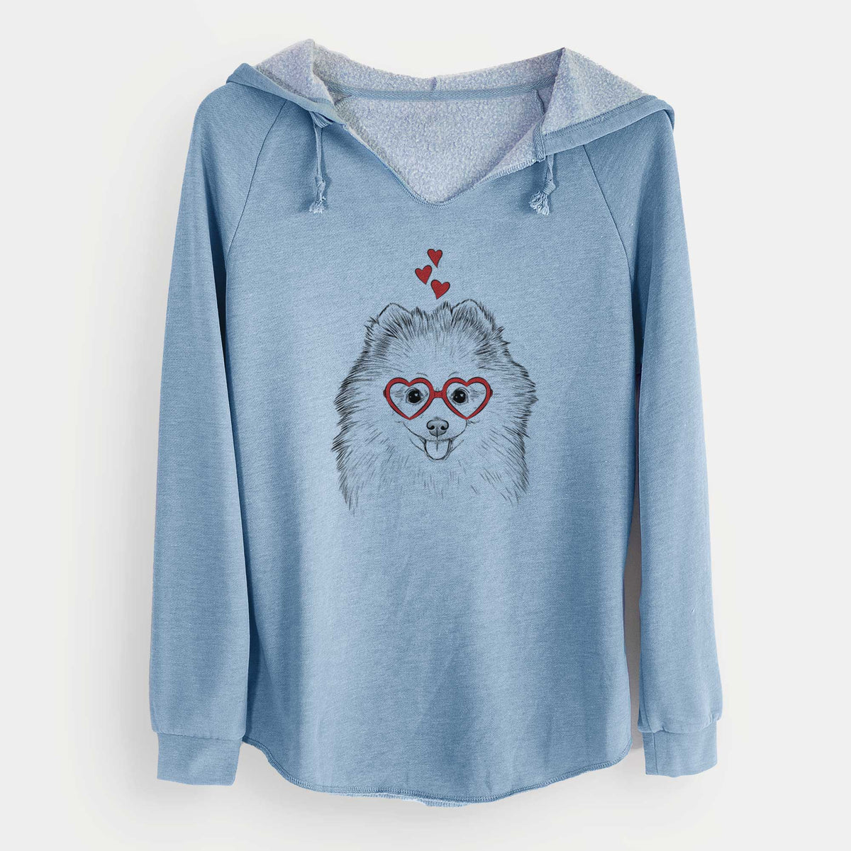 Valentine Piper Jo the Pomeranian - Cali Wave Hooded Sweatshirt