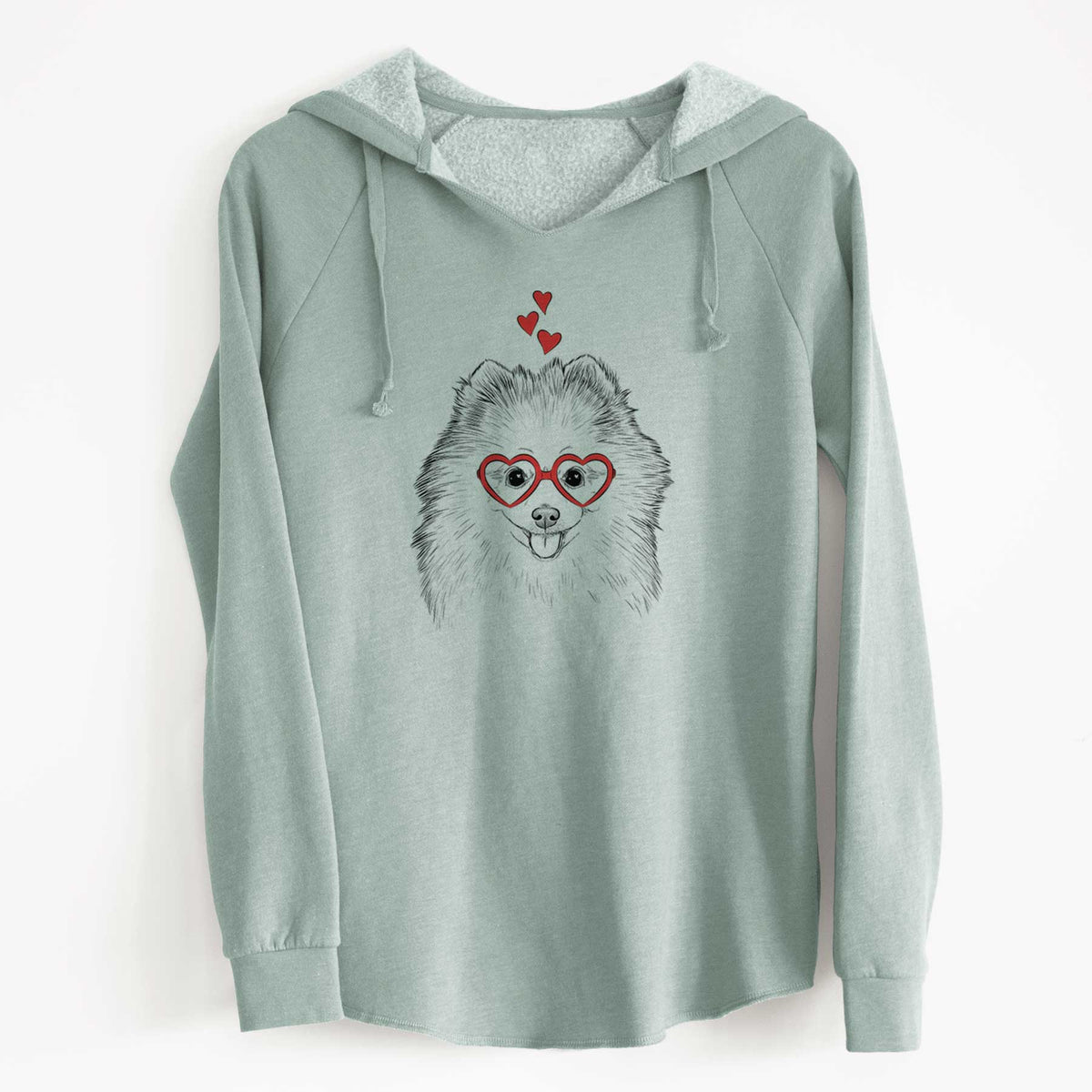 Valentine Piper Jo the Pomeranian - Cali Wave Hooded Sweatshirt