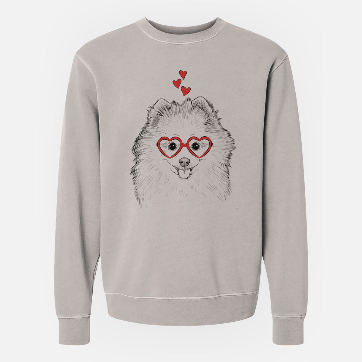 Valentine Piper Jo the Pomeranian - Unisex Pigment Dyed Crew Sweatshirt