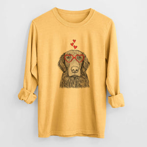 Valentine Pippin the Flat Coated Retriever - Heavyweight 100% Cotton Long Sleeve