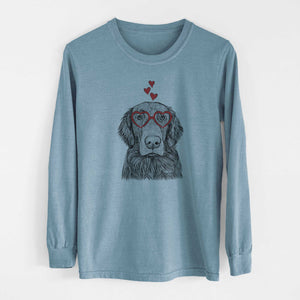 Valentine Pippin the Flat Coated Retriever - Heavyweight 100% Cotton Long Sleeve