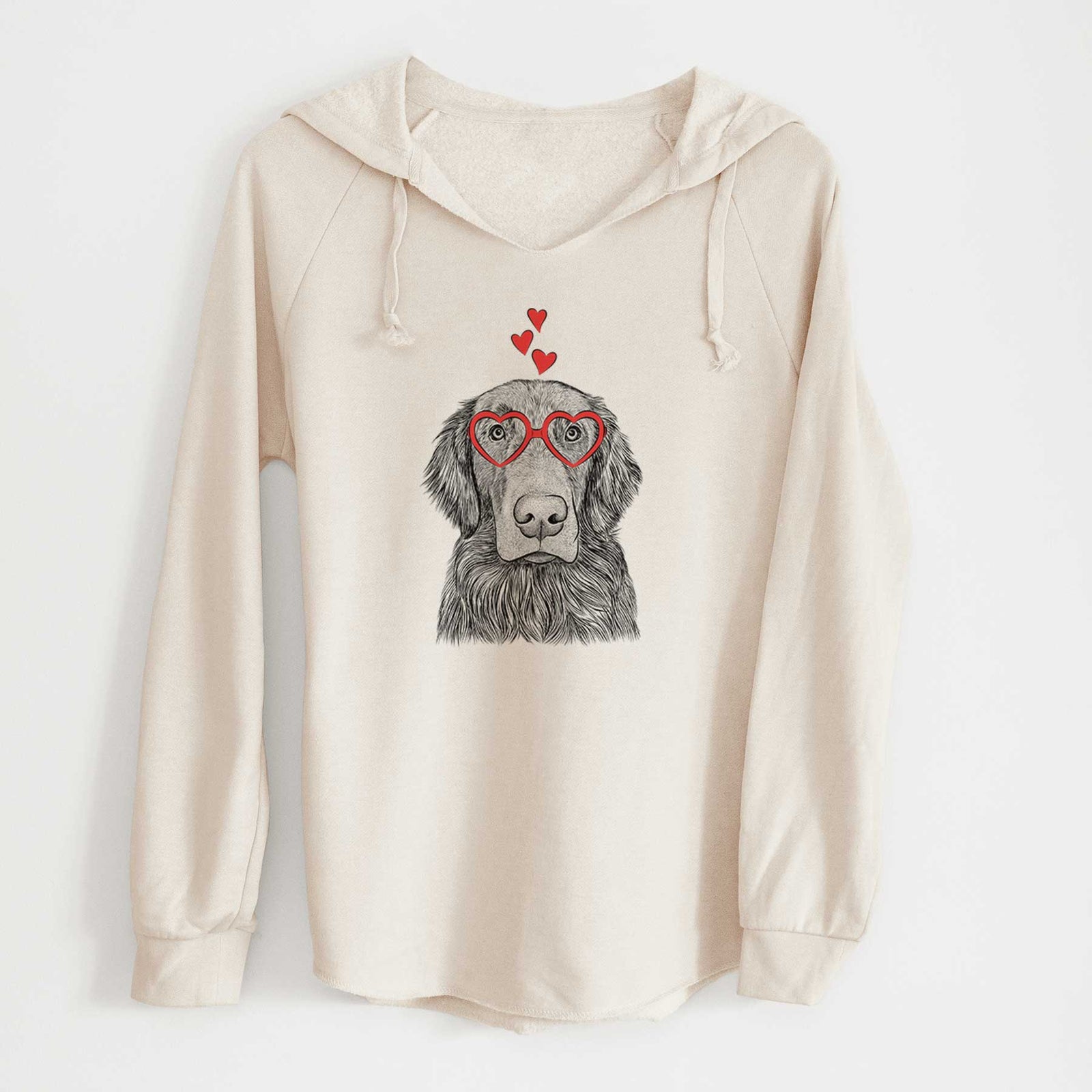 Valentine Pippin the Flat Coated Retriever - Cali Wave Hooded Sweatshirt