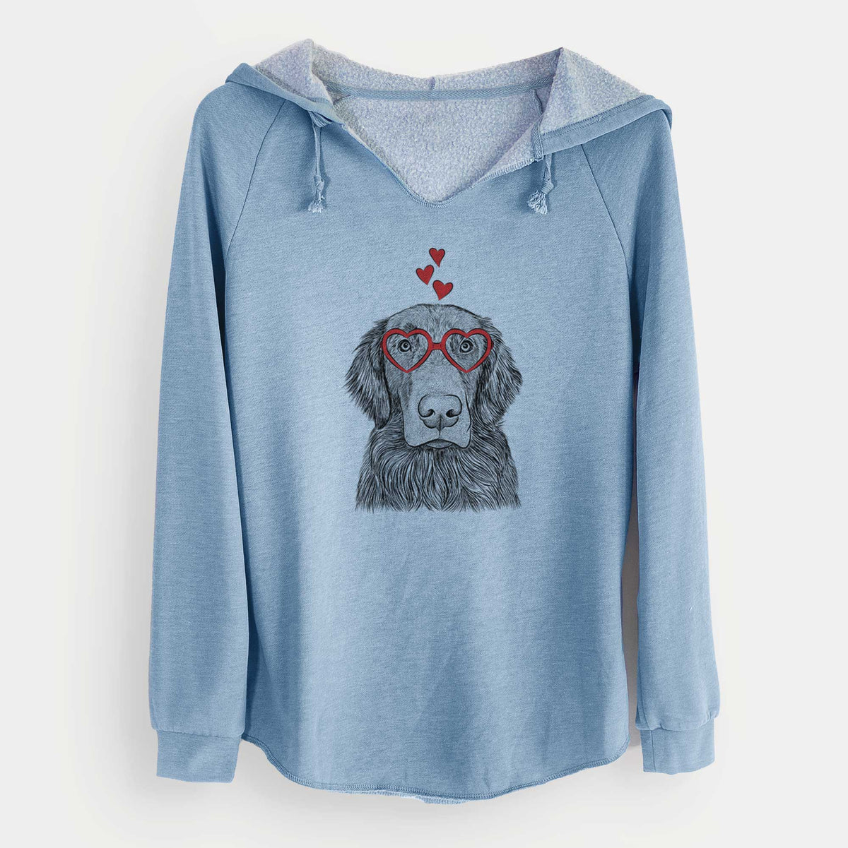 Valentine Pippin the Flat Coated Retriever - Cali Wave Hooded Sweatshirt
