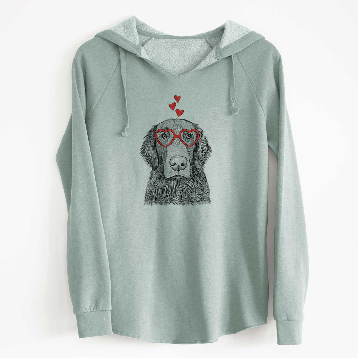 Valentine Pippin the Flat Coated Retriever - Cali Wave Hooded Sweatshirt
