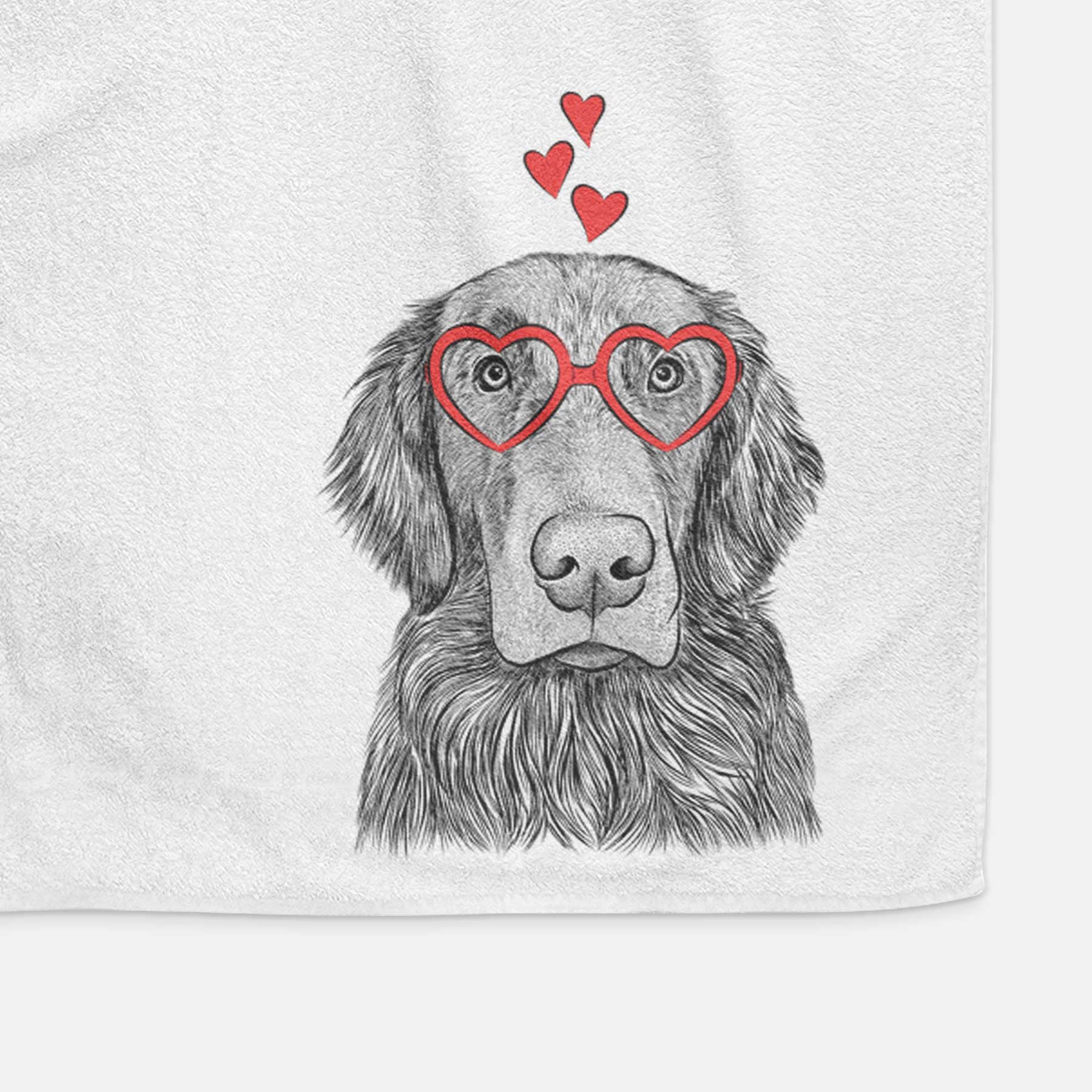 Pippin the Flat Coated Retriever Decorative Hand Towel