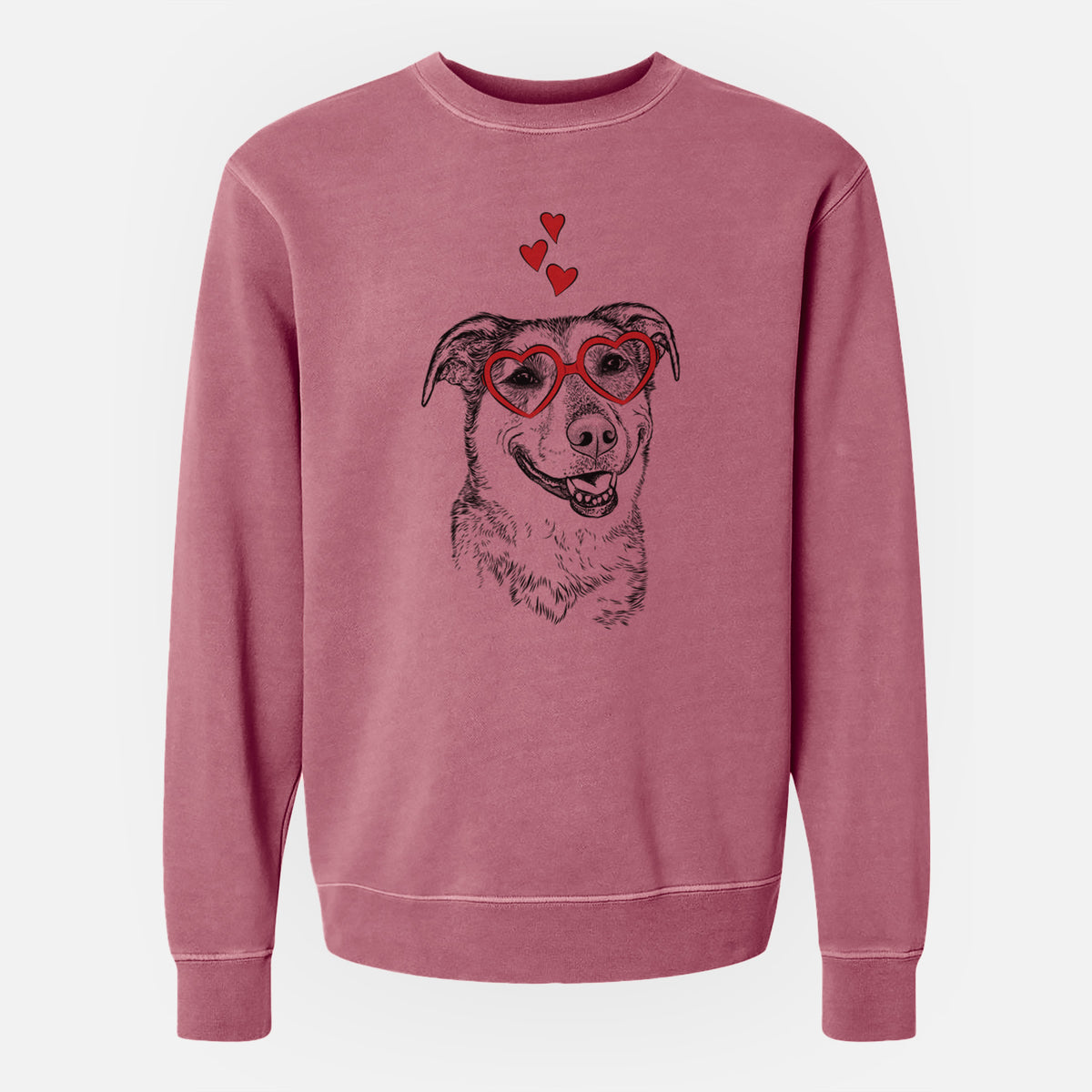 Valentine Pippin the Shepherd Mix - Unisex Pigment Dyed Crew Sweatshirt
