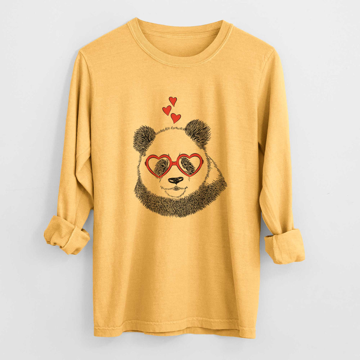 Valentine Po the Panda - Heavyweight 100% Cotton Long Sleeve