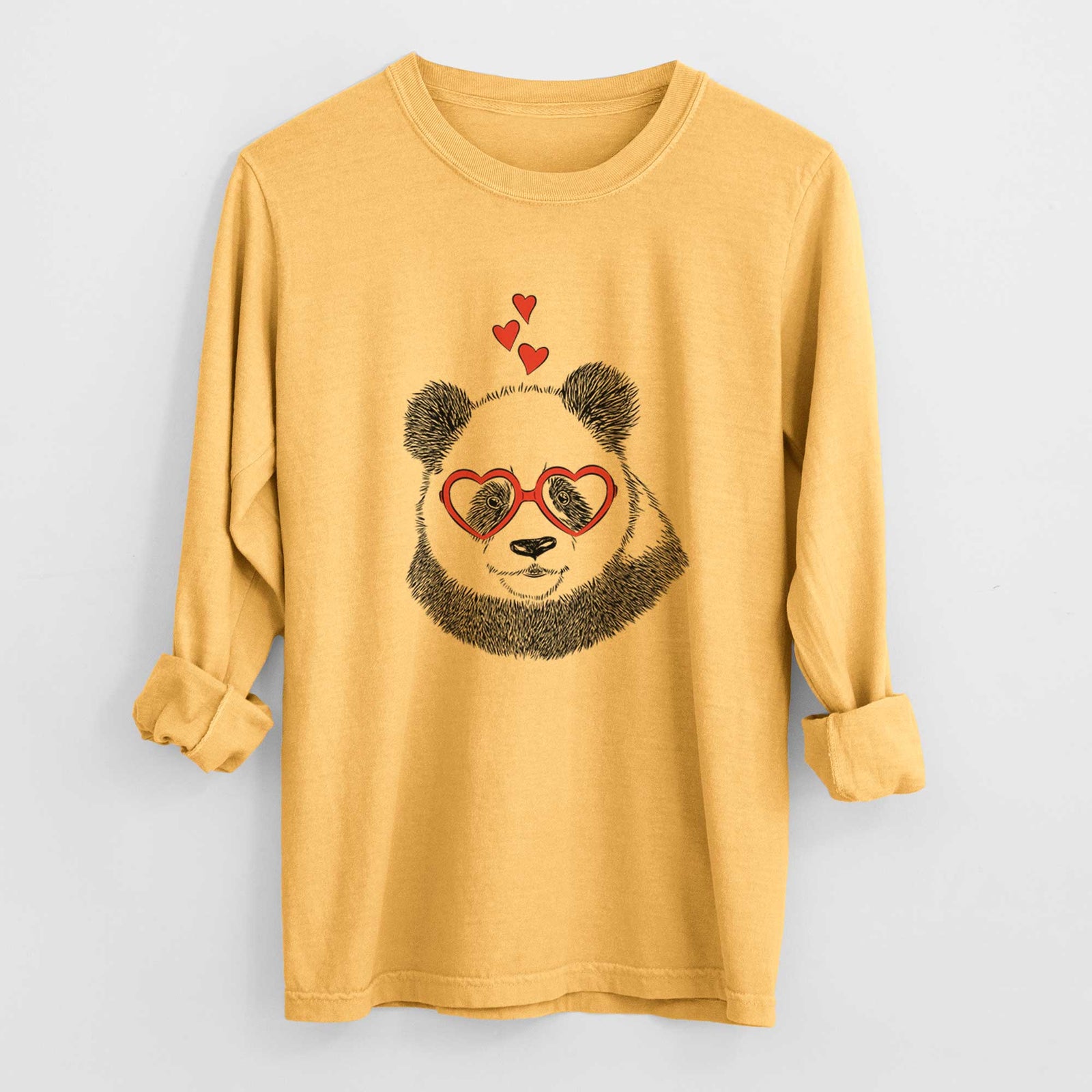 Valentine Po the Panda - Heavyweight 100% Cotton Long Sleeve
