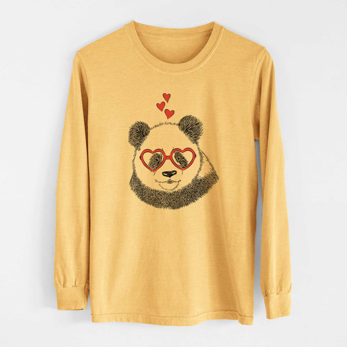 Valentine Po the Panda - Heavyweight 100% Cotton Long Sleeve