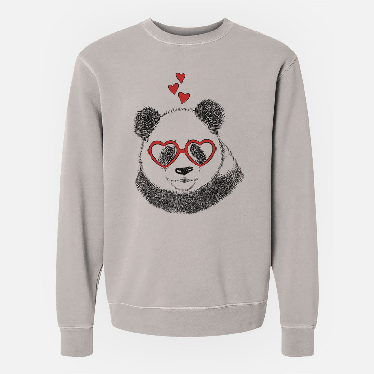 Valentine Po the Panda - Unisex Pigment Dyed Crew Sweatshirt
