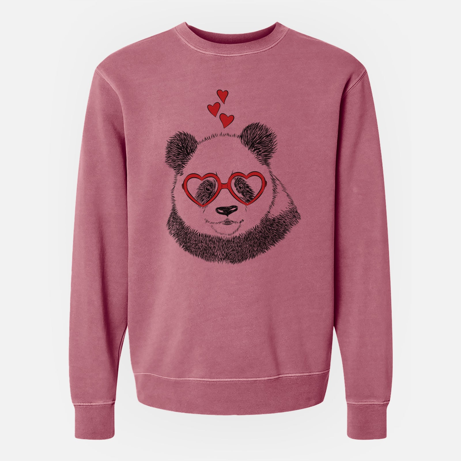 Valentine Po the Panda - Unisex Pigment Dyed Crew Sweatshirt