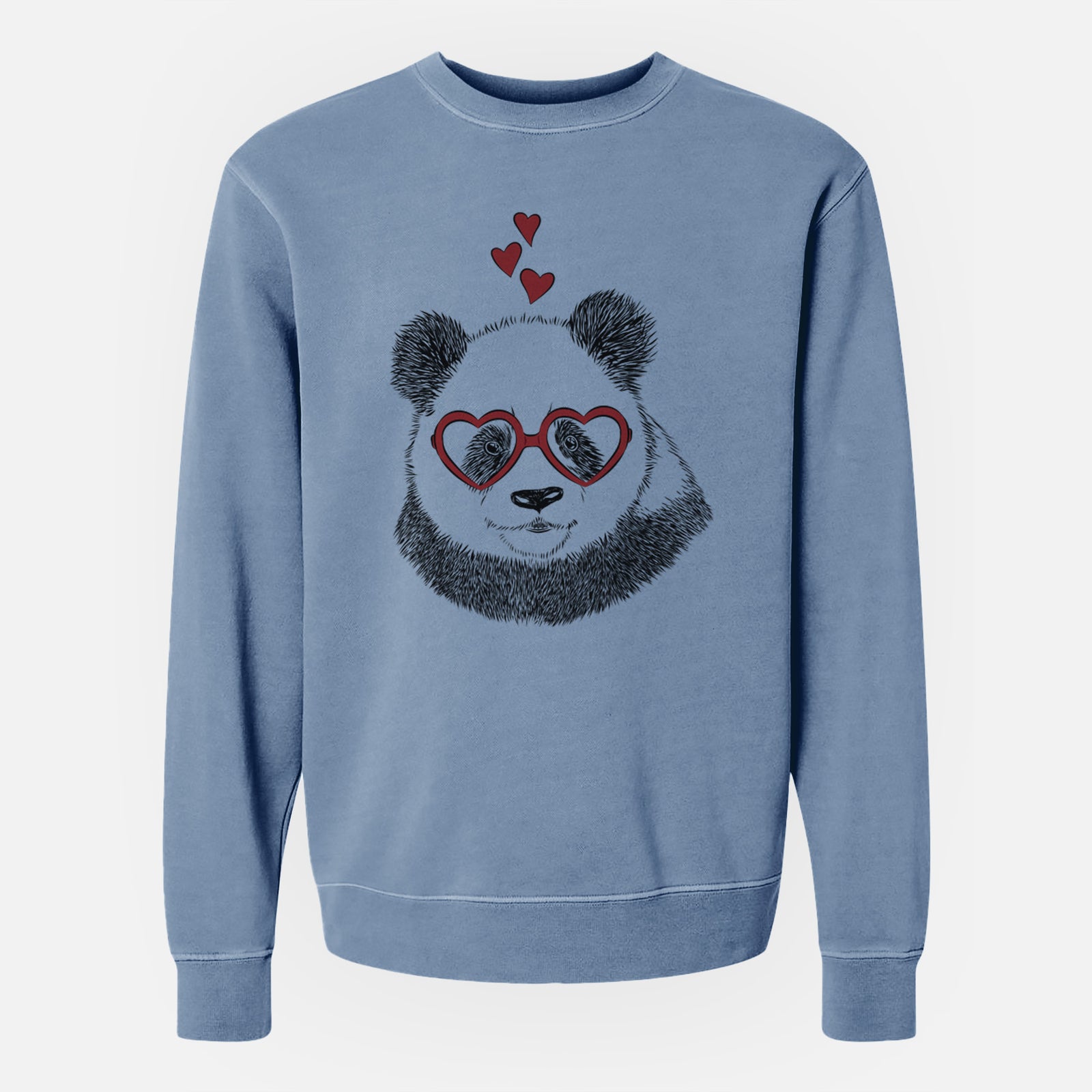 Valentine Po the Panda - Unisex Pigment Dyed Crew Sweatshirt