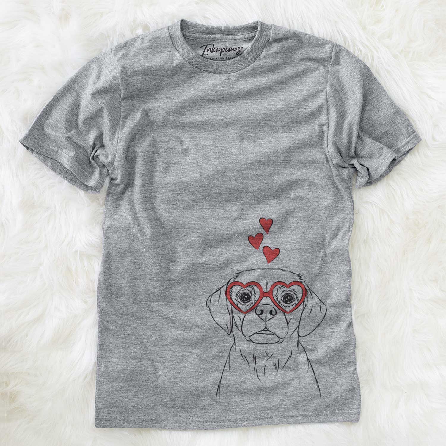 Valentine Popcorn the Puggle - Unisex Crewneck