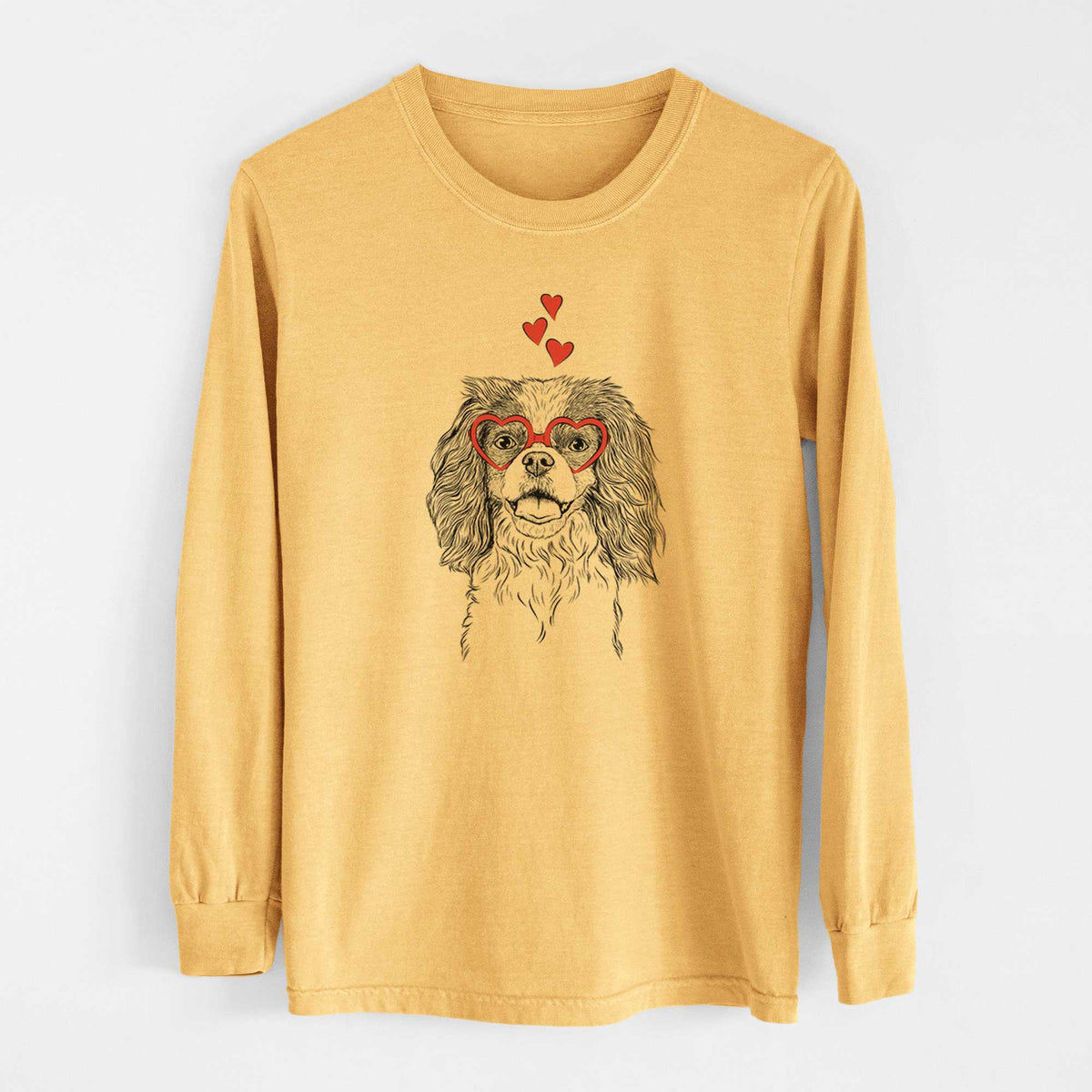 Valentine Poppy the Cavalier King Charles Spaniel - Heavyweight 100% Cotton Long Sleeve