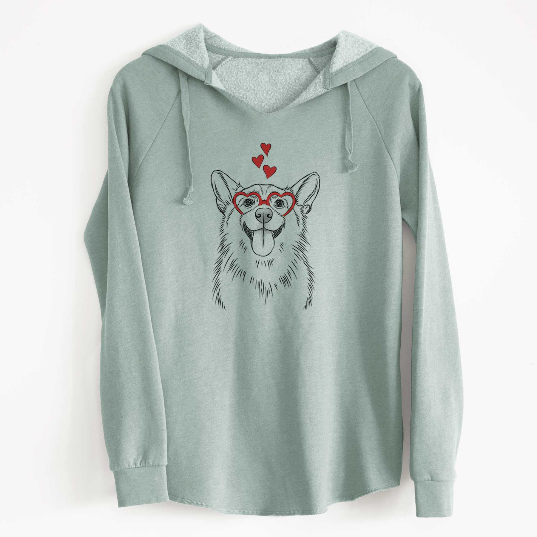 Valentine Porter the Pembroke Welsh Corgi - Cali Wave Hooded Sweatshirt