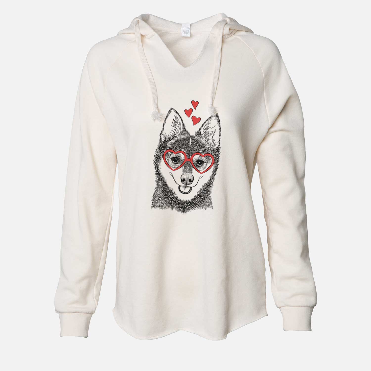 Valentine Posey the Alaskan Klee Kai - Cali Wave Hooded Sweatshirt