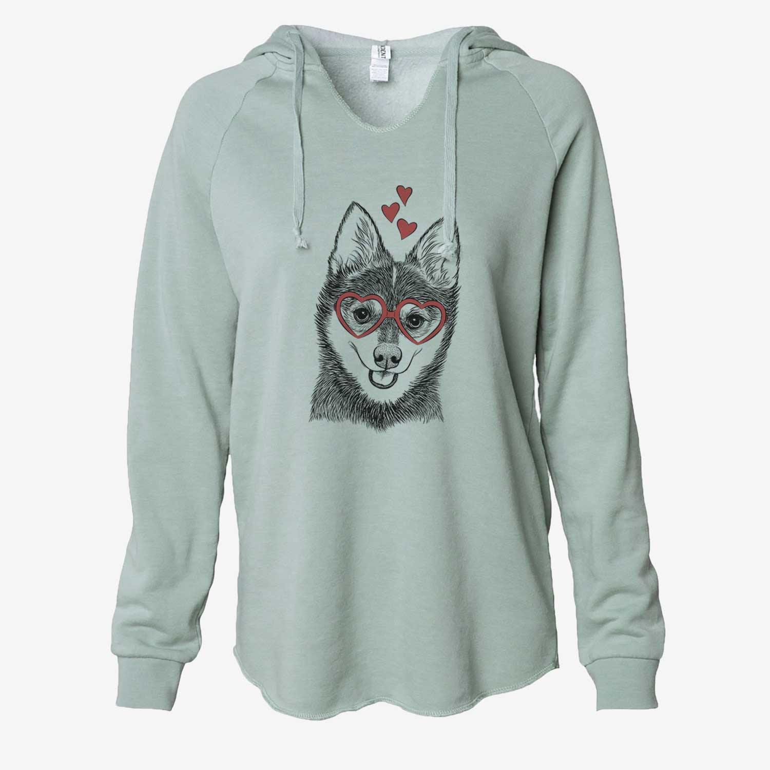 Valentine Posey the Alaskan Klee Kai - Cali Wave Hooded Sweatshirt