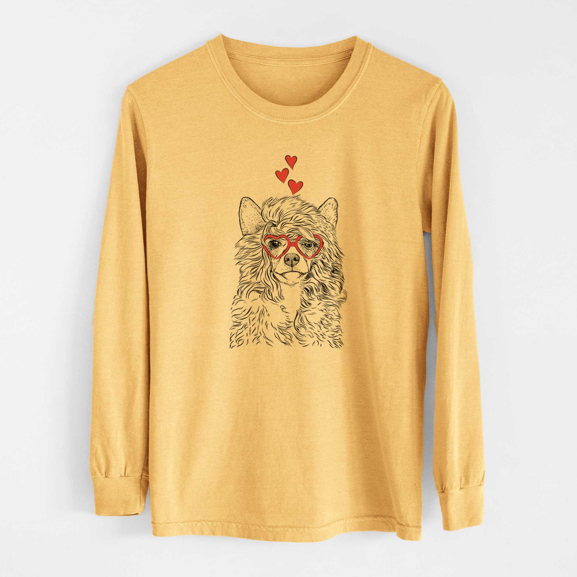 Valentine Preston the Powderpuff Chinese Crested - Heavyweight 100% Cotton Long Sleeve