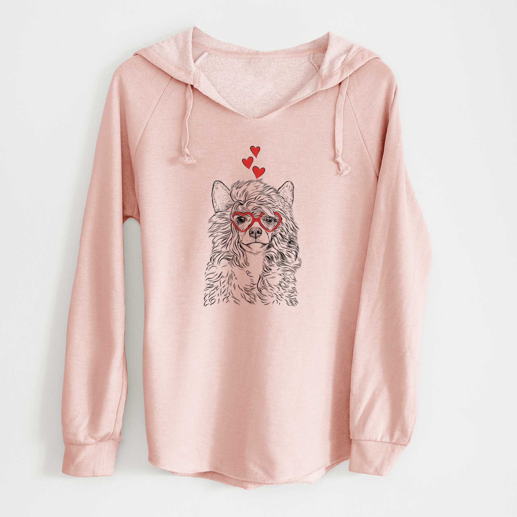 Valentine Preston the Powderpuff Chinese Crested - Cali Wave Hooded Sweatshirt