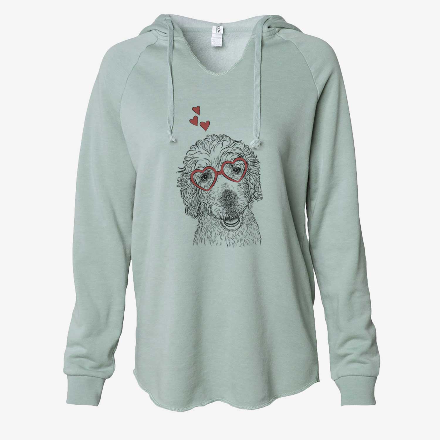 Valentine Preston the Labradoodle - Cali Wave Hooded Sweatshirt