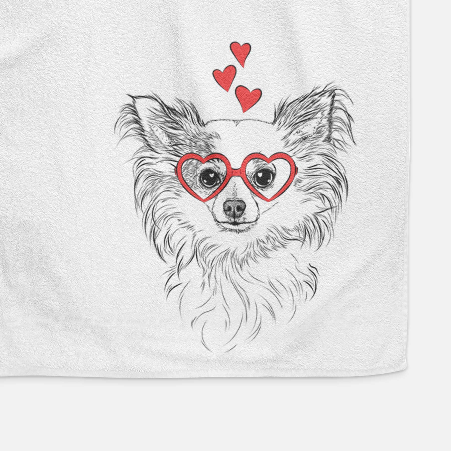 Princess Ava the Long Haired Chihuahua Decorative Hand Towel