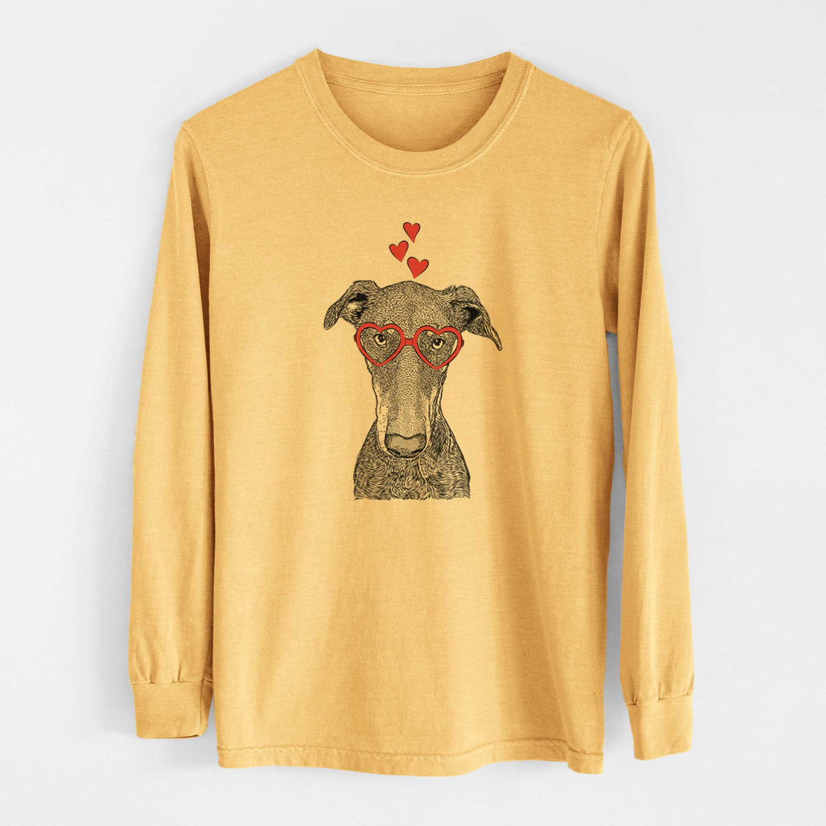 Valentine Princess Fiona the Doberman Pinscher - Heavyweight 100% Cotton Long Sleeve